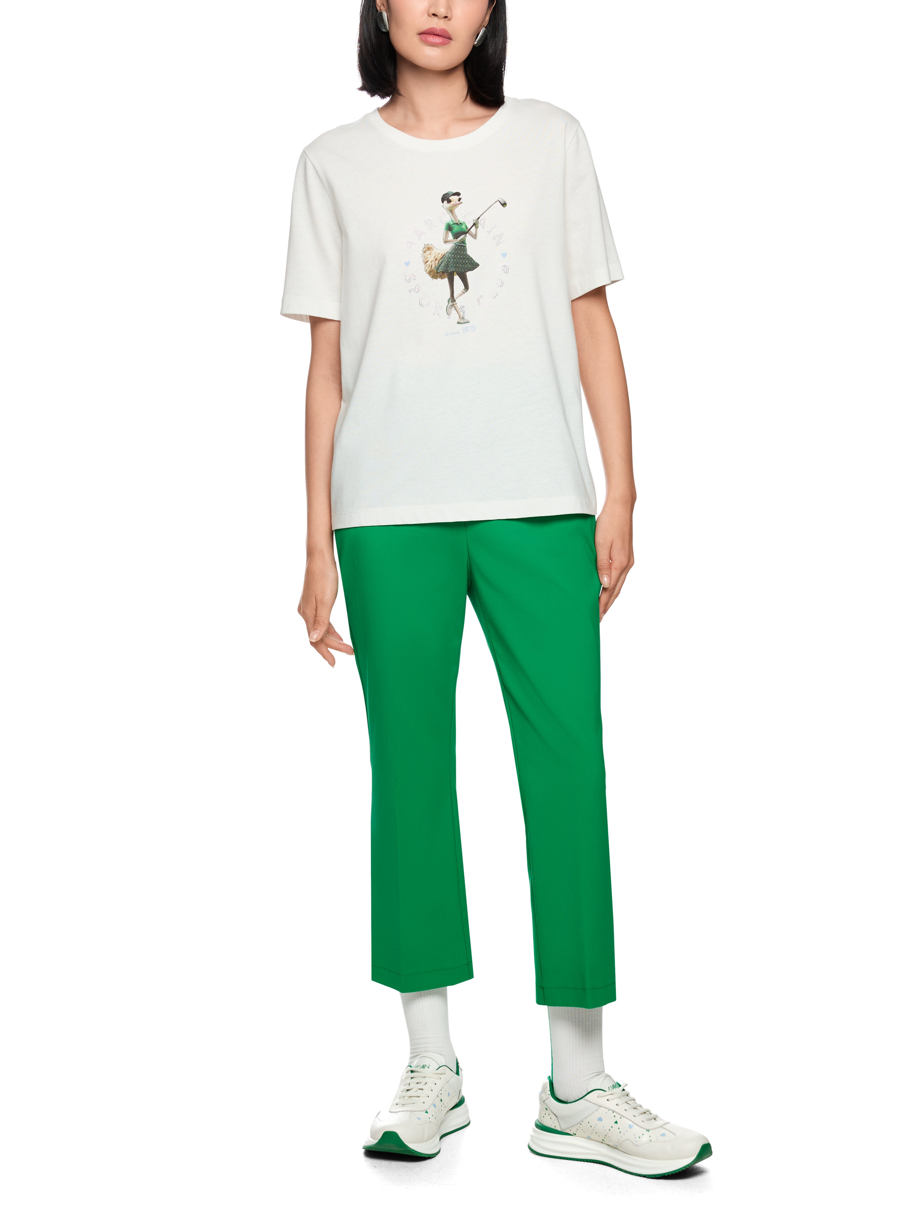 Marc Cain Shirt mit Vogelstrauß "Rethink Together"