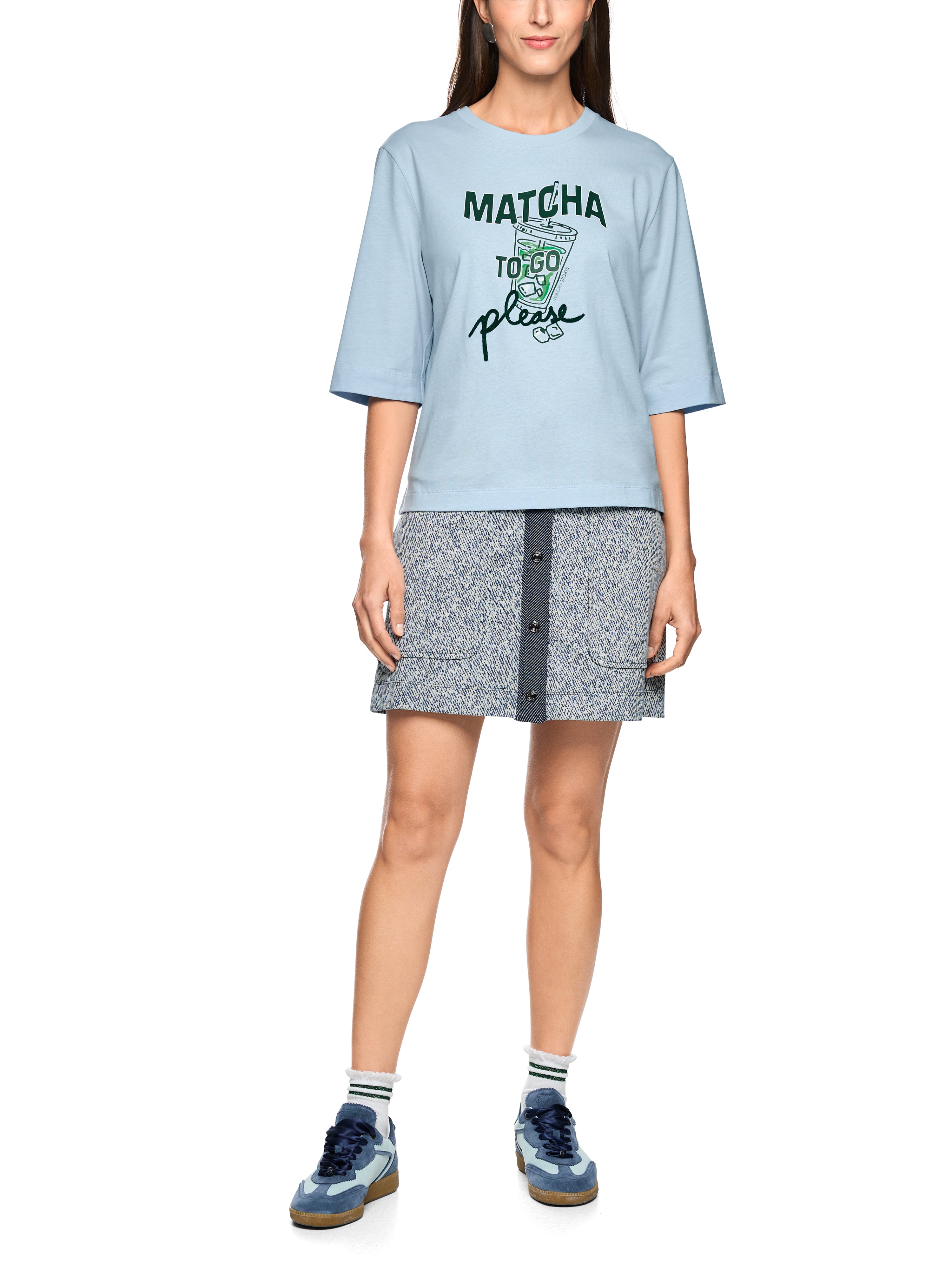 Marc Cain Shirt mit Matcha-Print "Rethink Together"