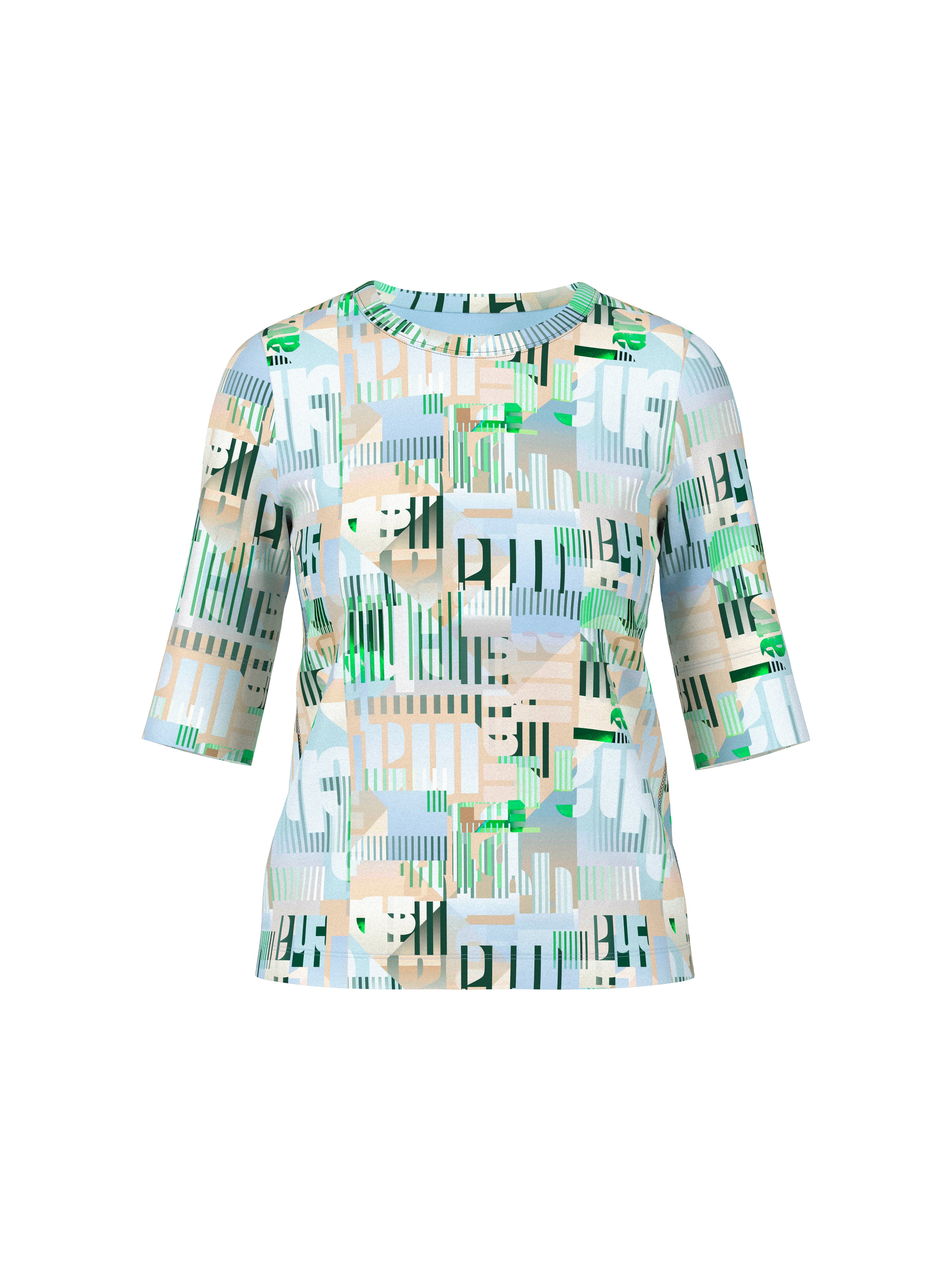 Marc Cain Ripp-Shirt aus Baumwollstretch