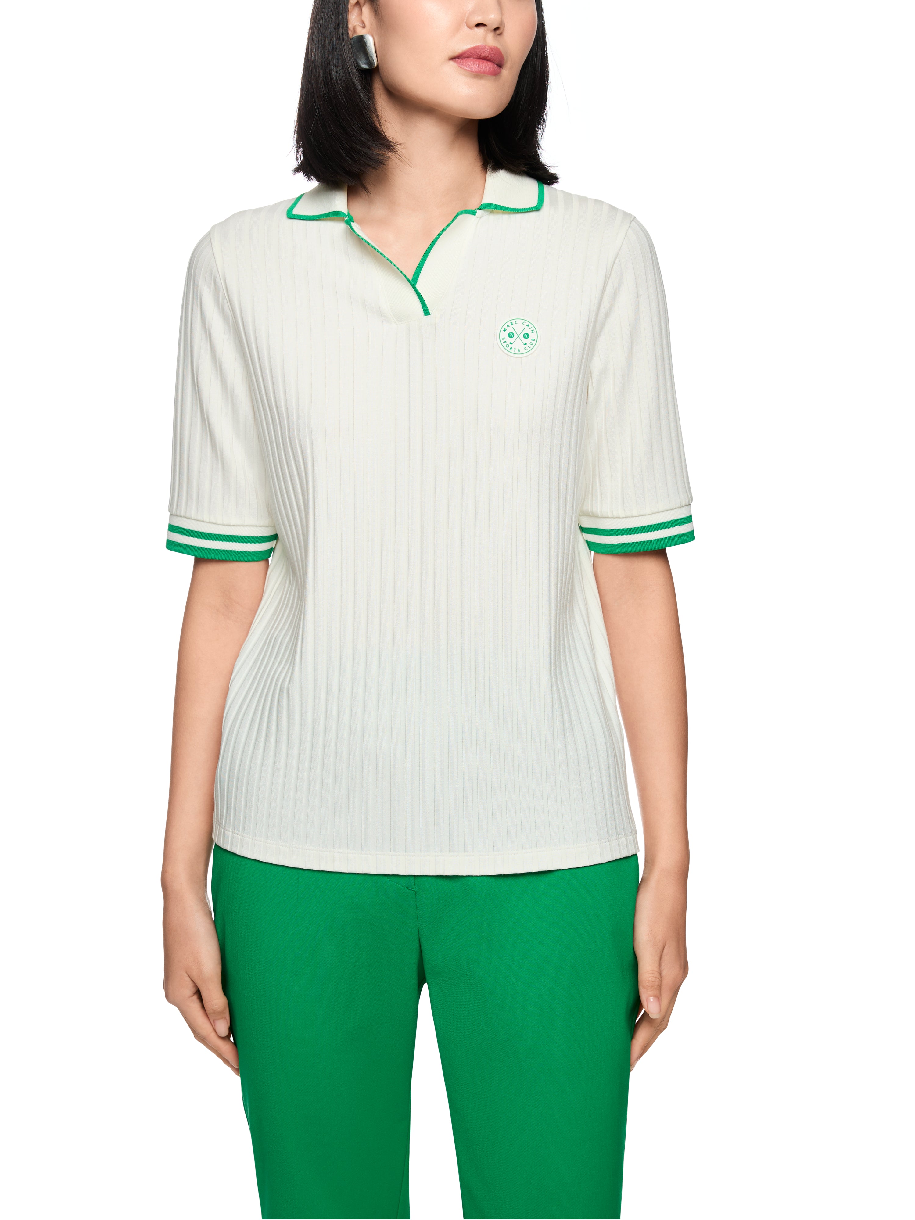 Marc Cain Poloshirt im Ripp-Design