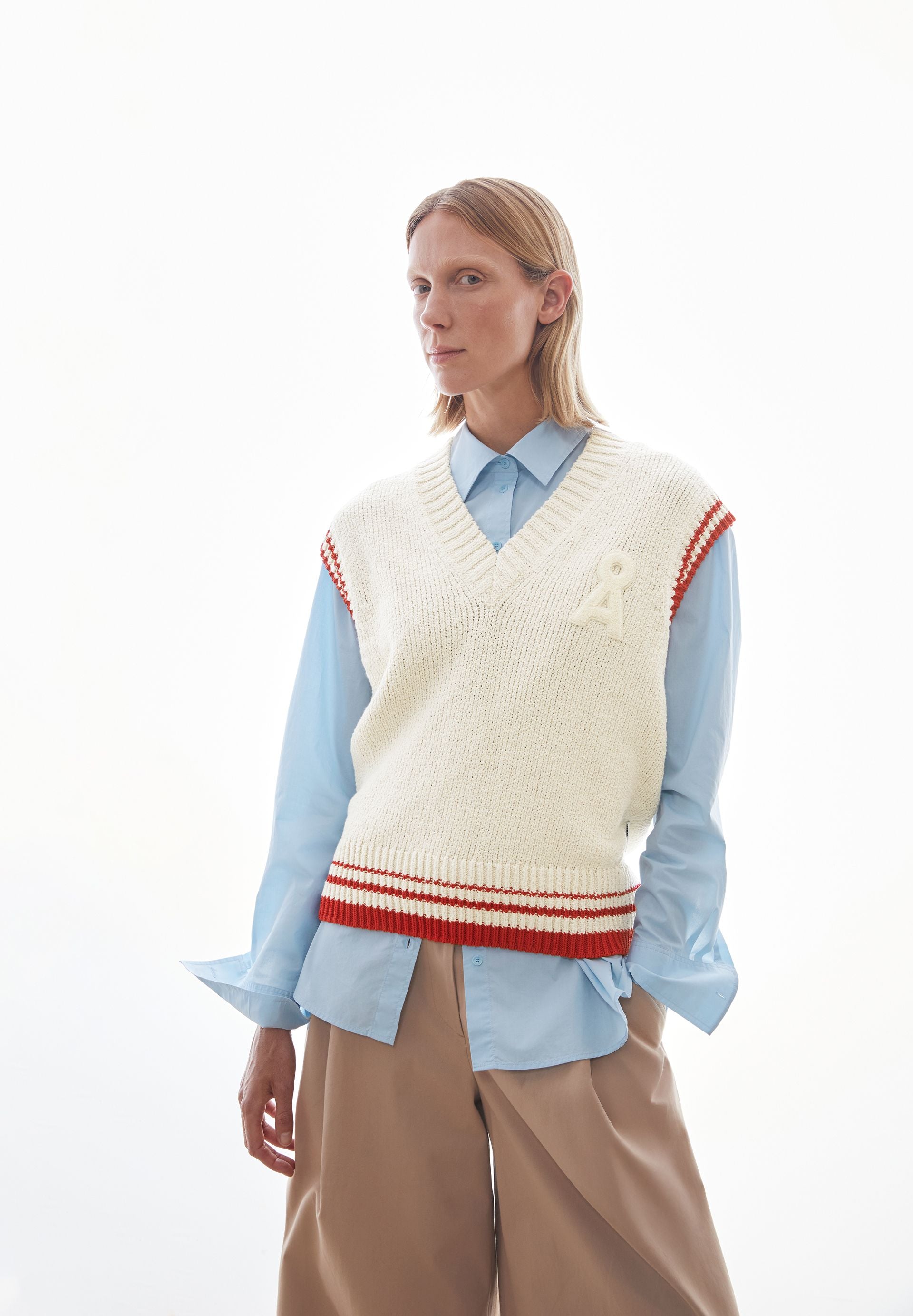 armedangels Pullunder ICONIC Å COLLEGE KNIT aus Bio-Baumwoll-Mix