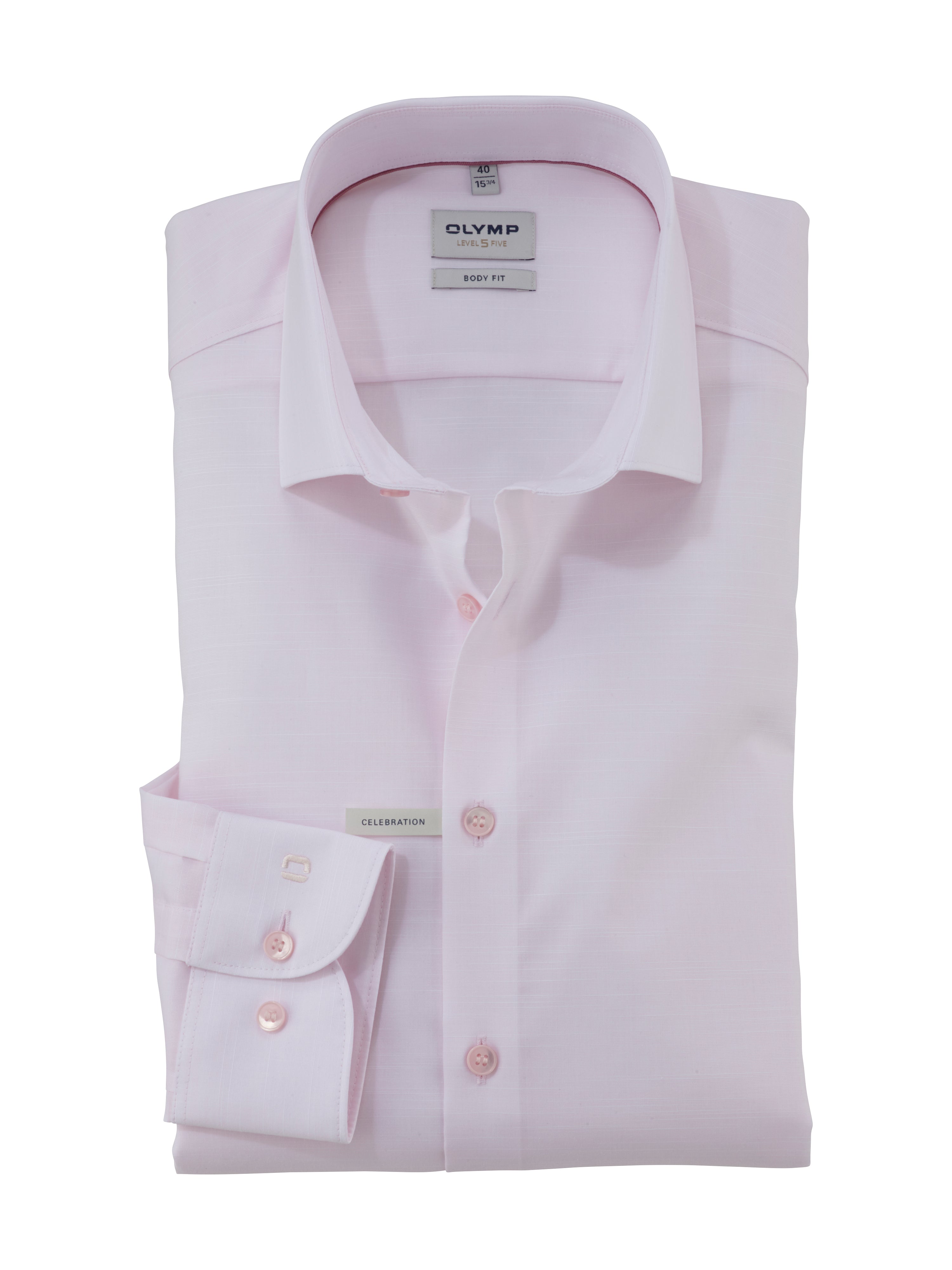 OLYMP Body Fit Businesshemd Level Five in Rosé