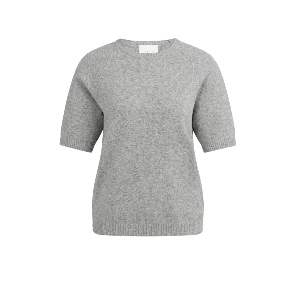 Yaya Weicher Pullover mit kurzen Ärmeln