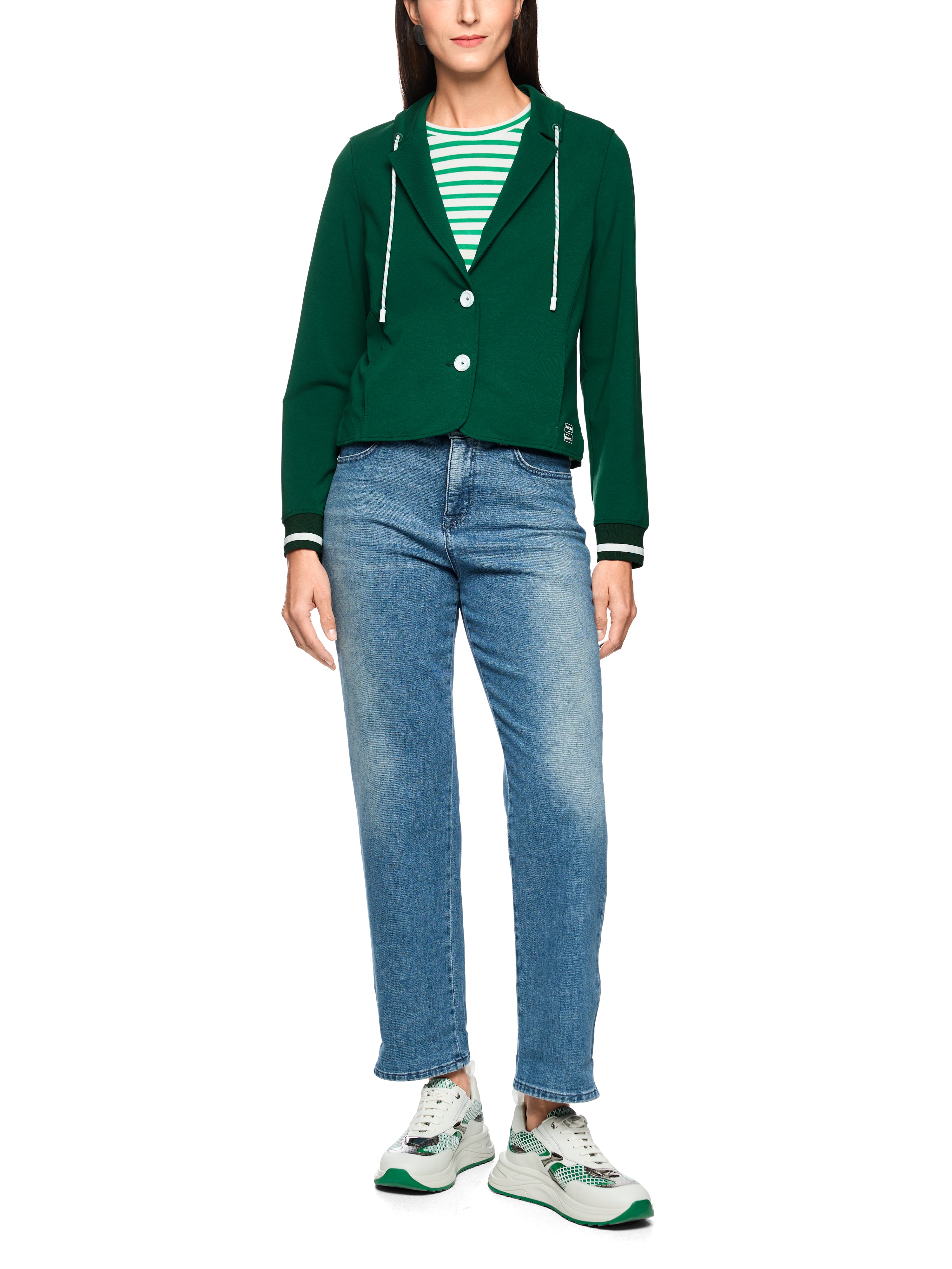 Marc Cain Sportiver Blazer mit Ringeldetails
