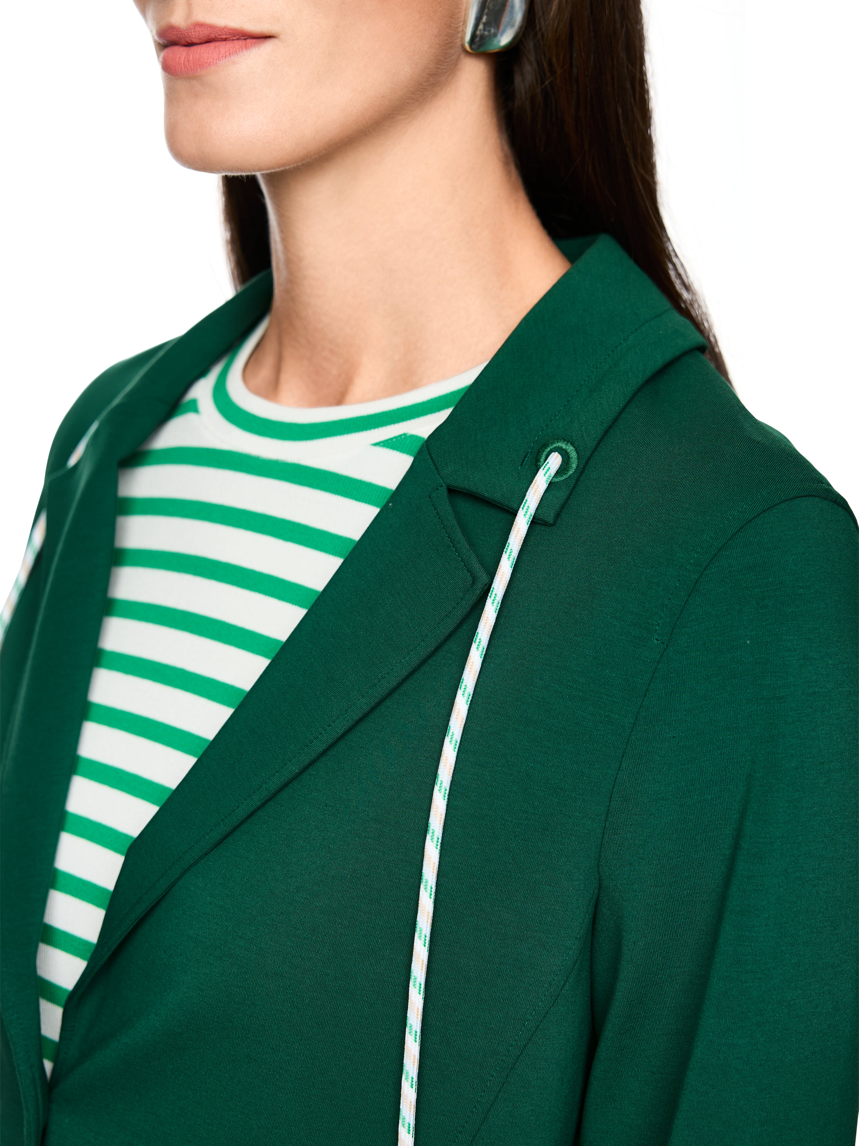 Marc Cain Sportiver Blazer mit Ringeldetails
