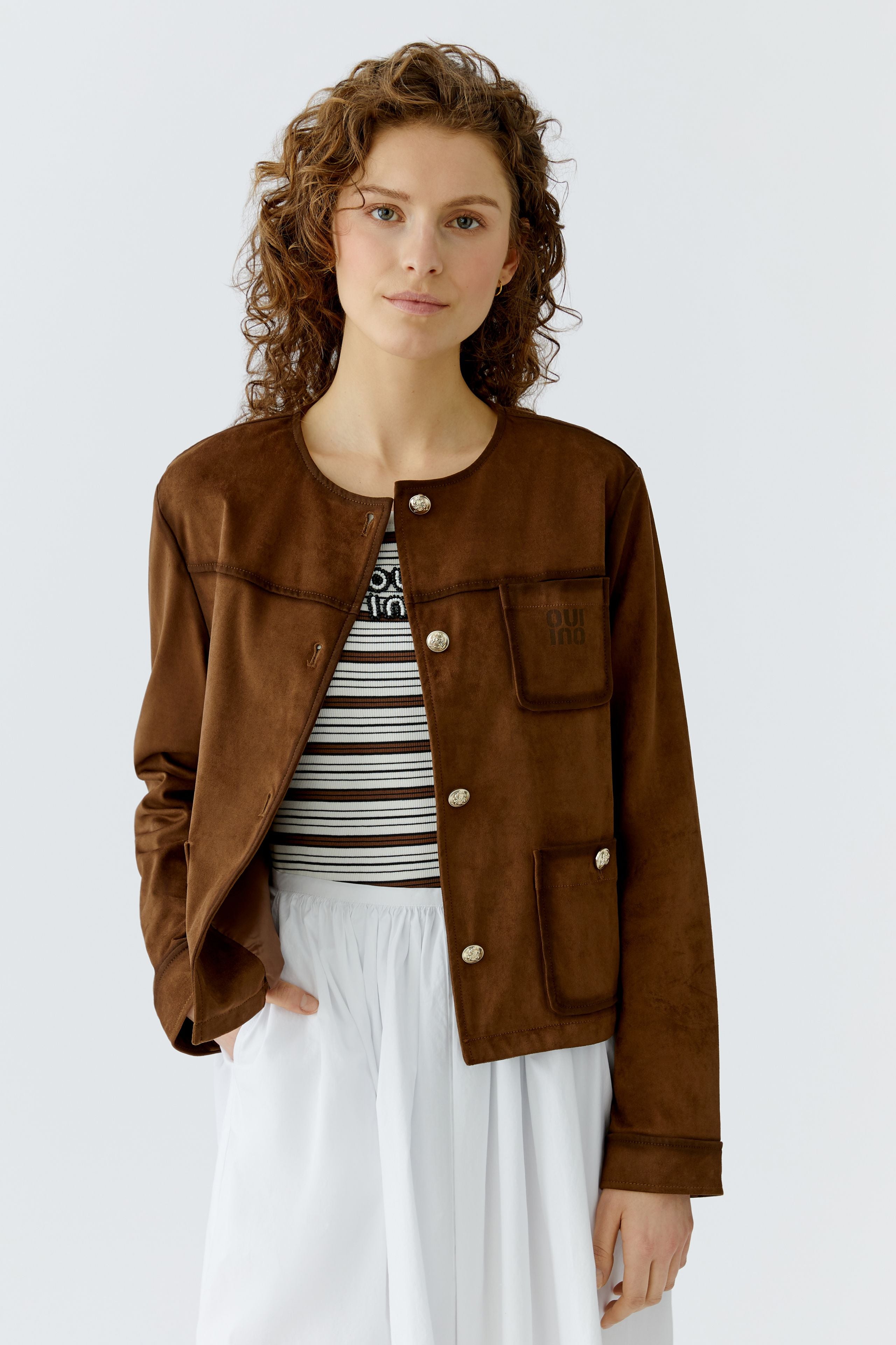 OUI Velourslederoptik Jacke