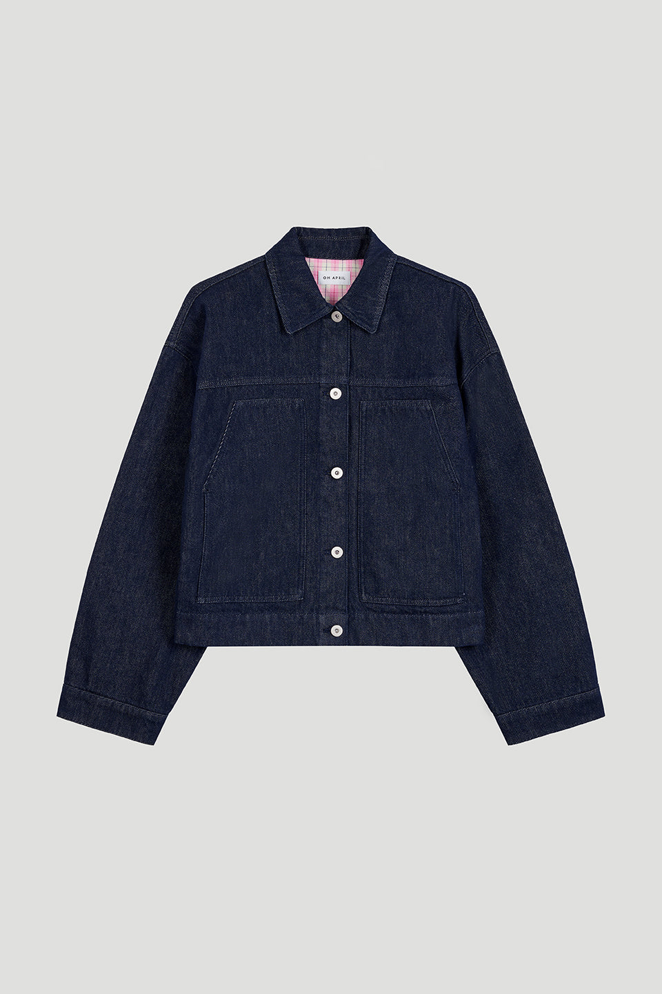 Oh April Clara Denim Jacket Denim Dark Blue