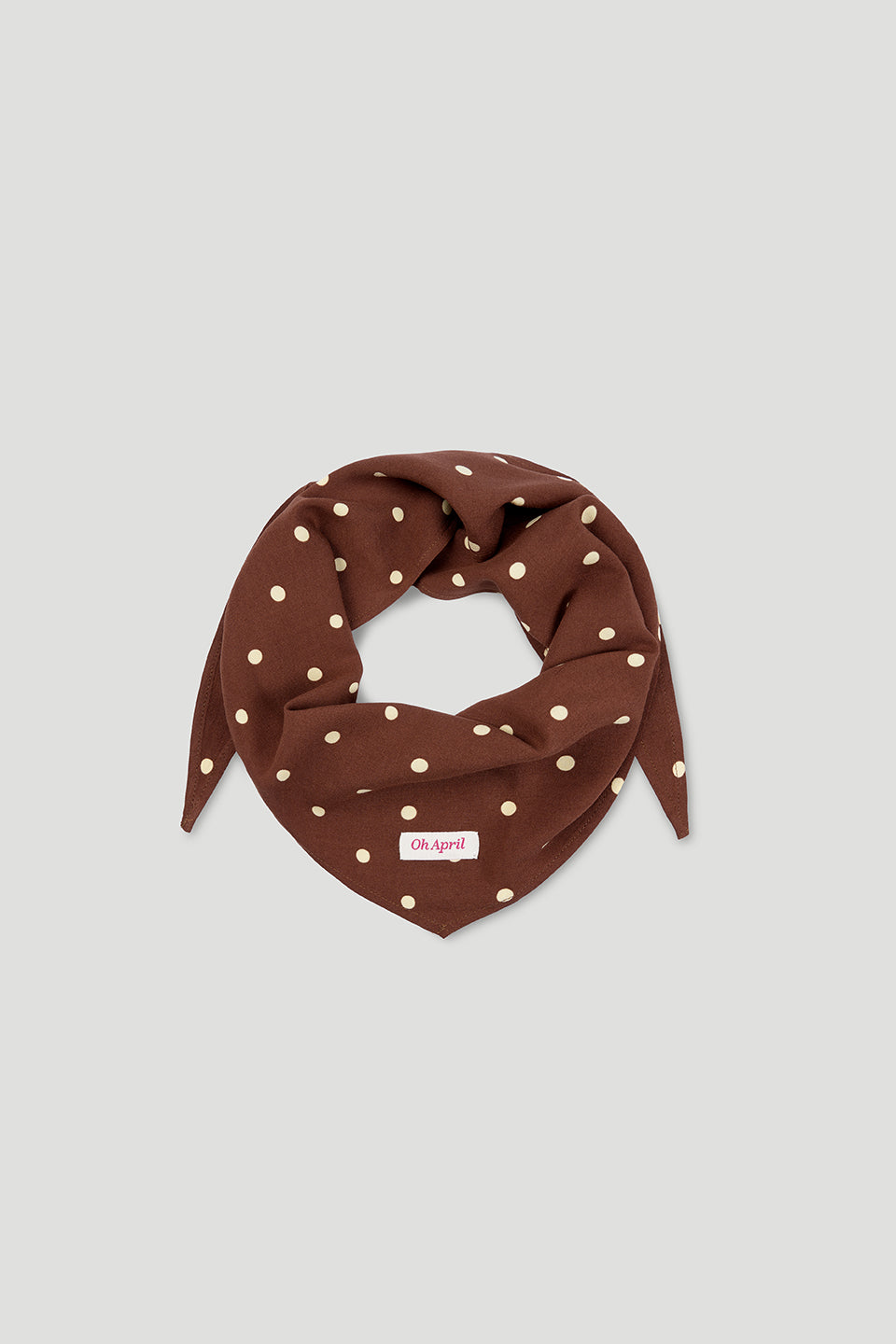 Oh April Nevi Scarf Cocoa Dust Polkadot