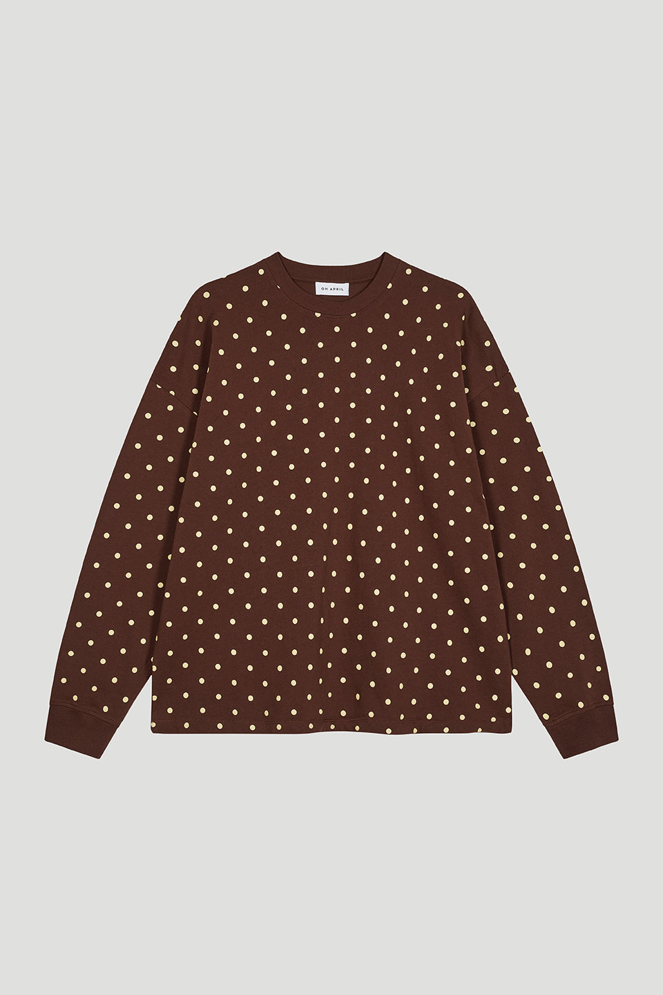 Oh April Oversized Longsleeve Little Thing Cocoa Dust Polkadot