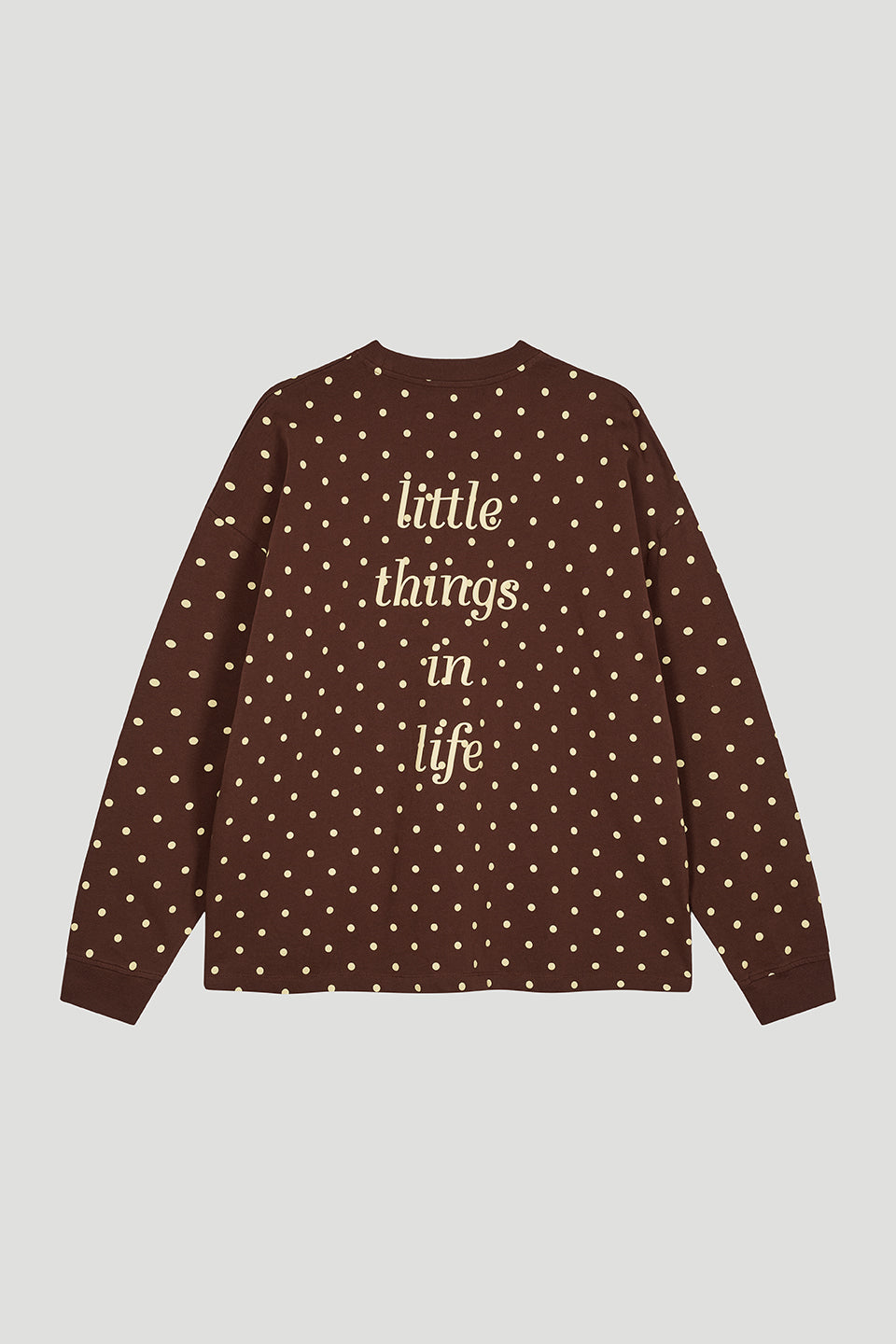 Oh April Oversized Longsleeve Little Thing Cocoa Dust Polkadot