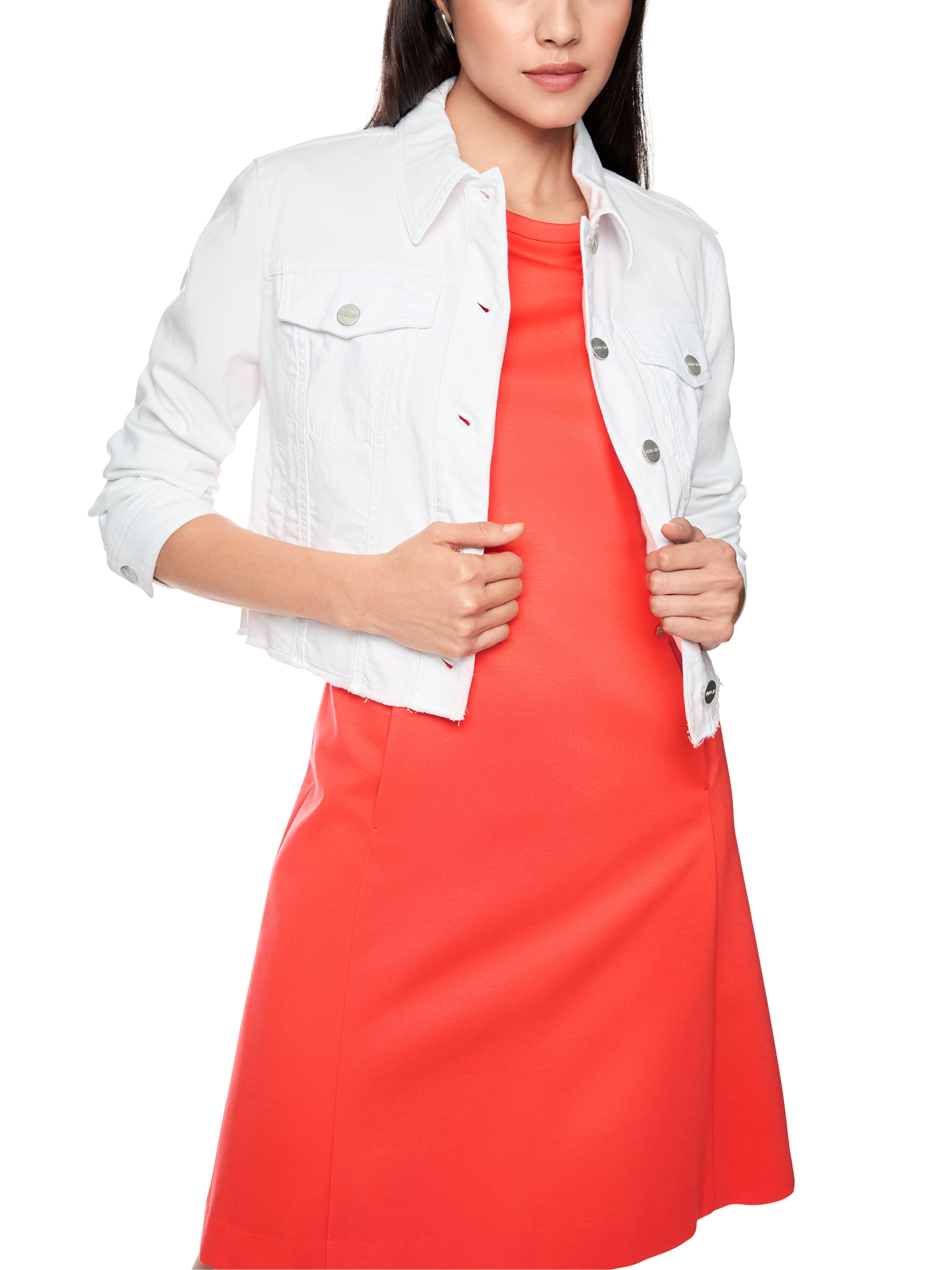 Marc Cain Kurze Jeansjacke aus Baumwollstretch