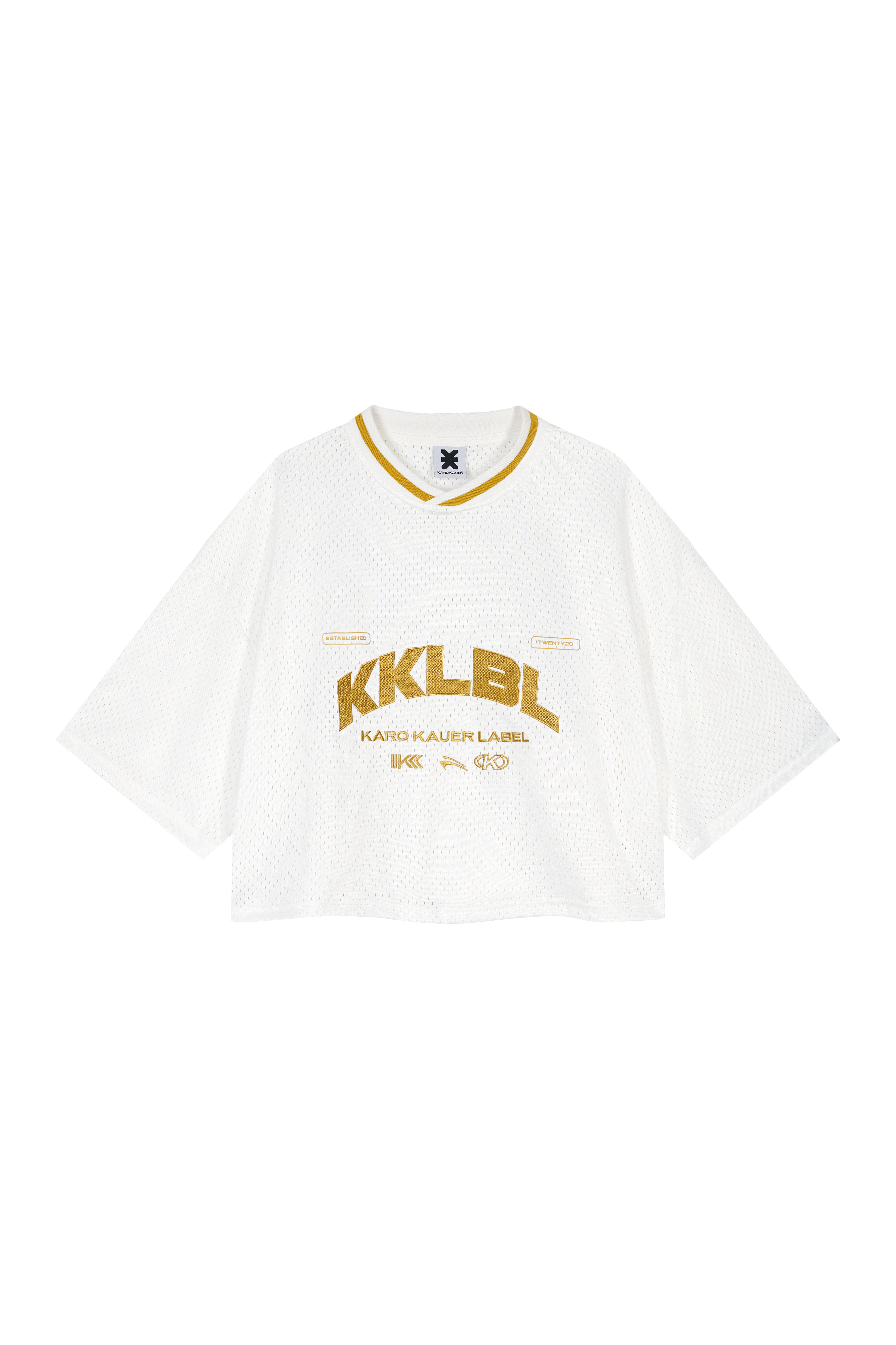 Karo Kauer Jersey T-Shirt Cropped White