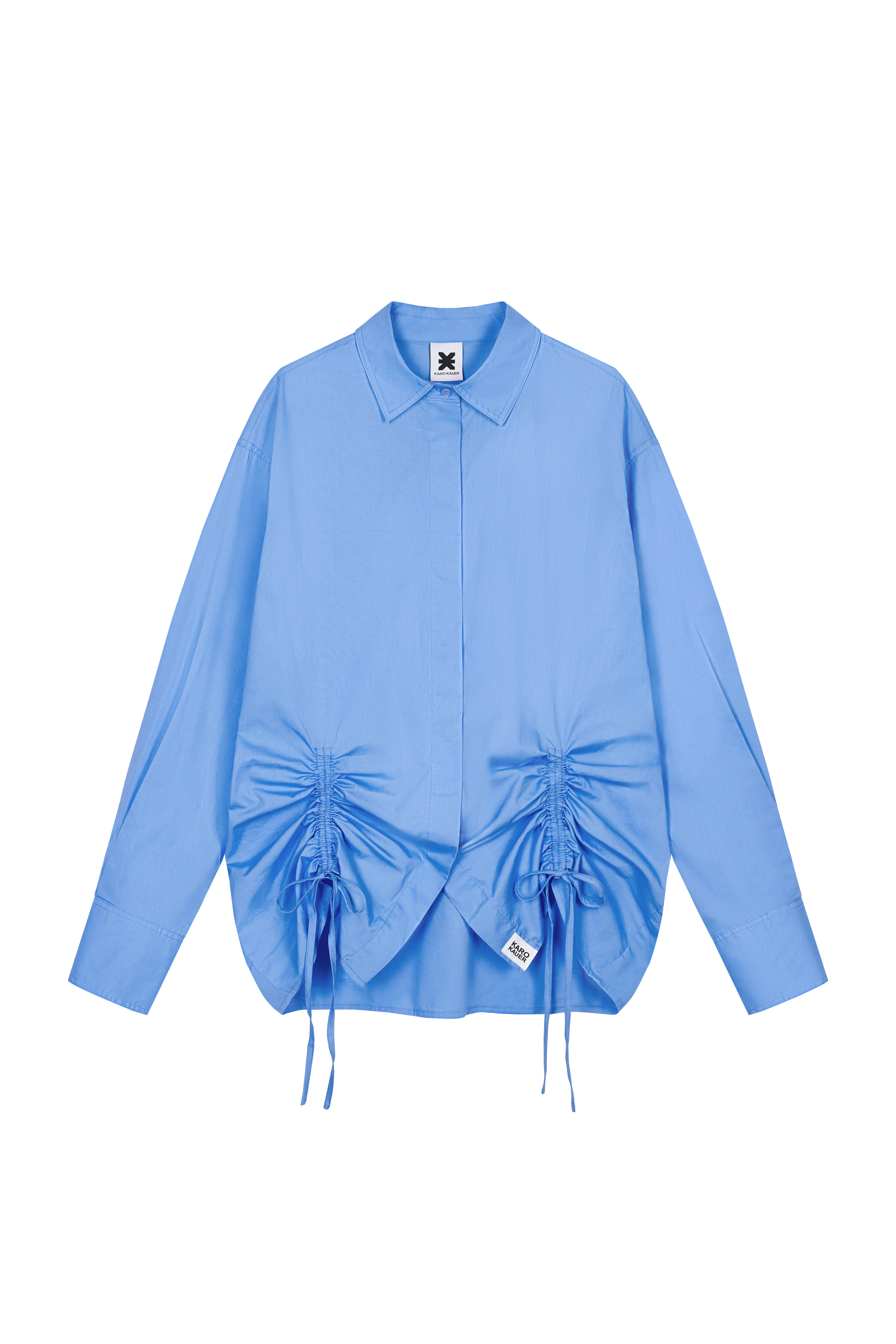 Karo Kauer Woven Blouse Blue