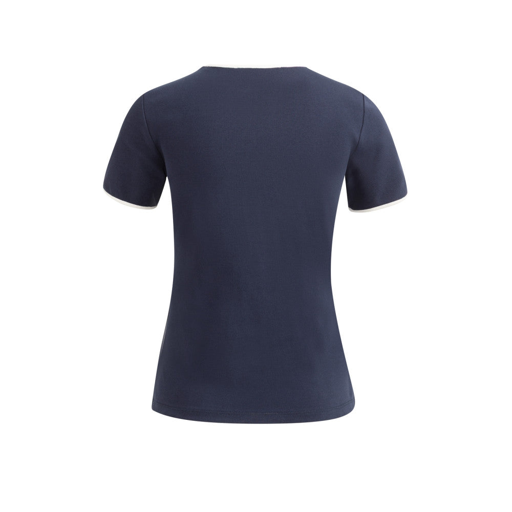 Yaya T-Shirt mit Kontrastbesatz