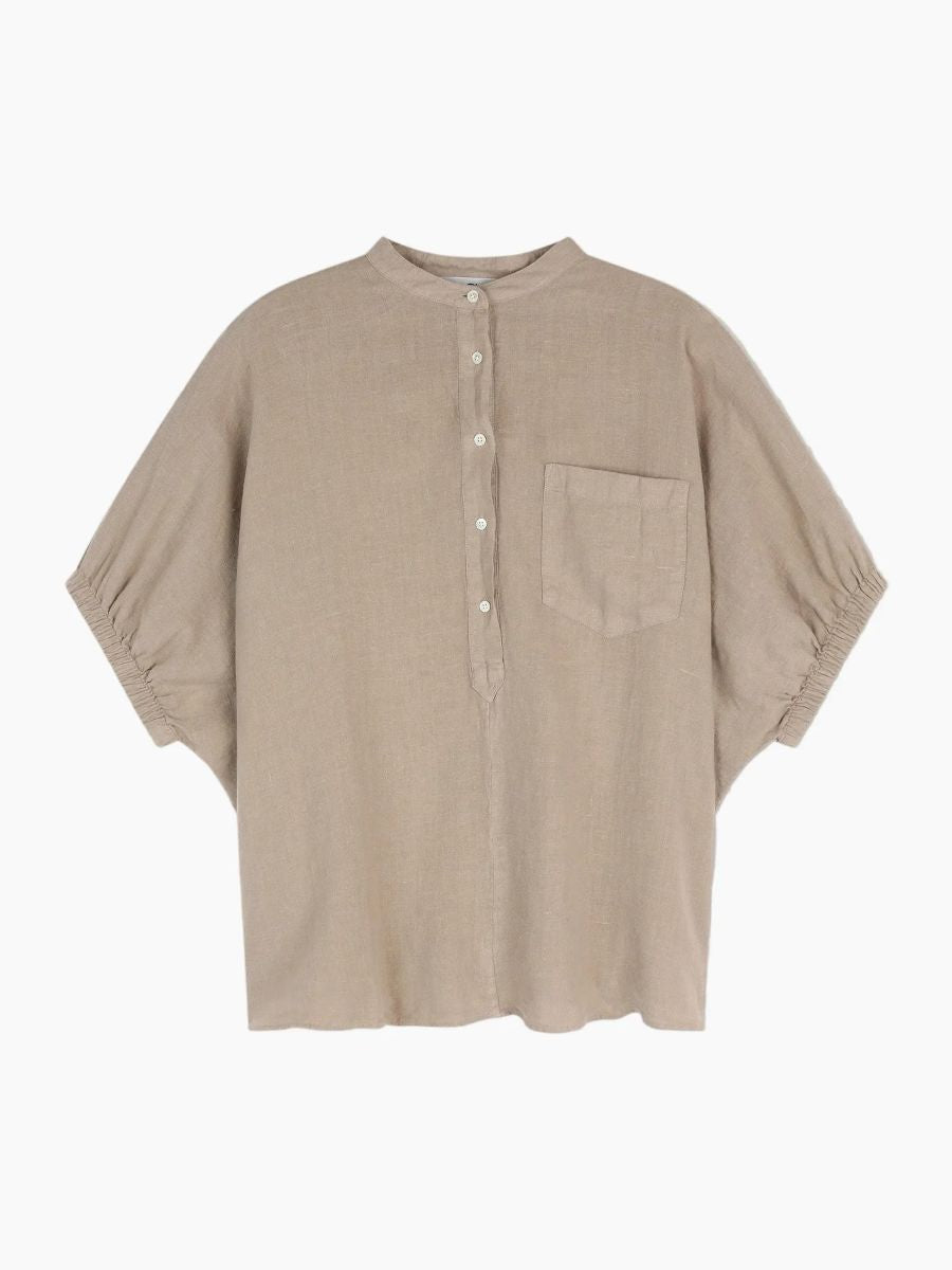 SoSue Cowboy Button Linen Bluse
