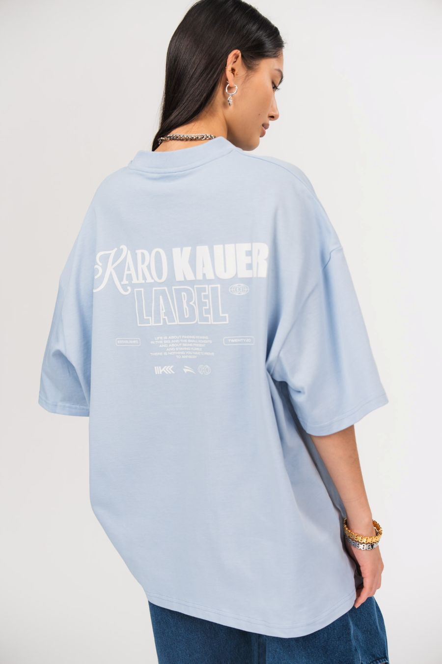 Karo Kauer T-Shirt Light Blue