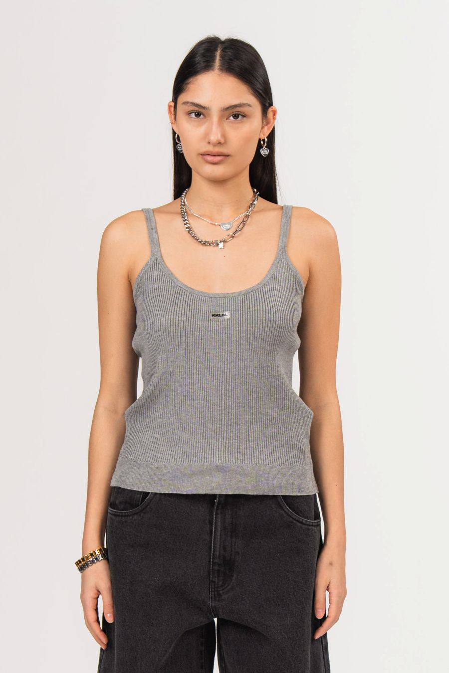 Karo Kauer Knit Top Grey