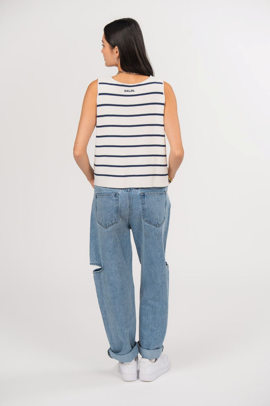 Karo Kauer Knit Vest Stripes