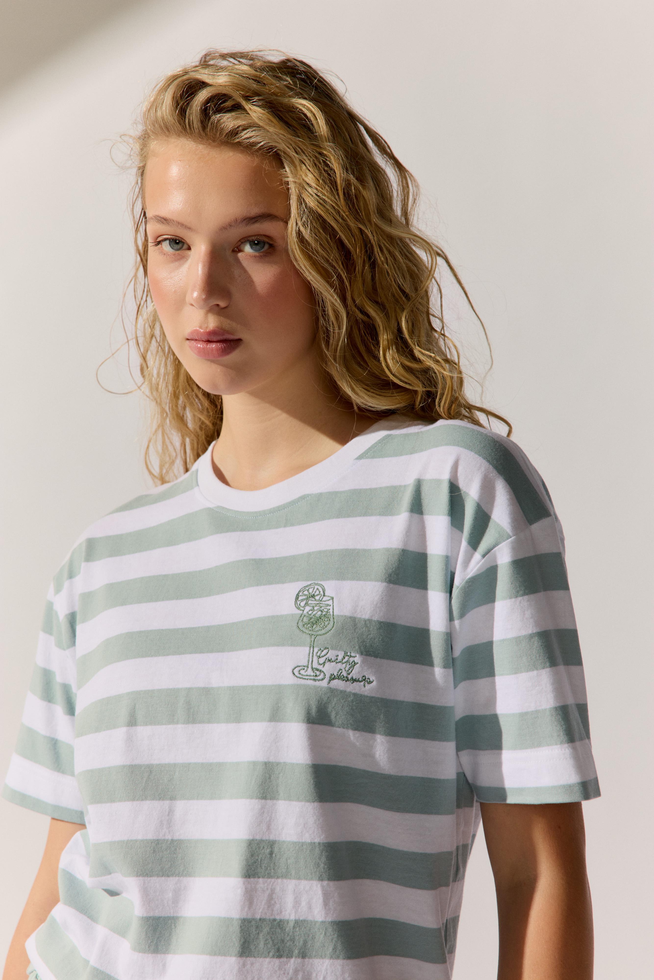The Fashion People Striped T-Shirt `Lemon`