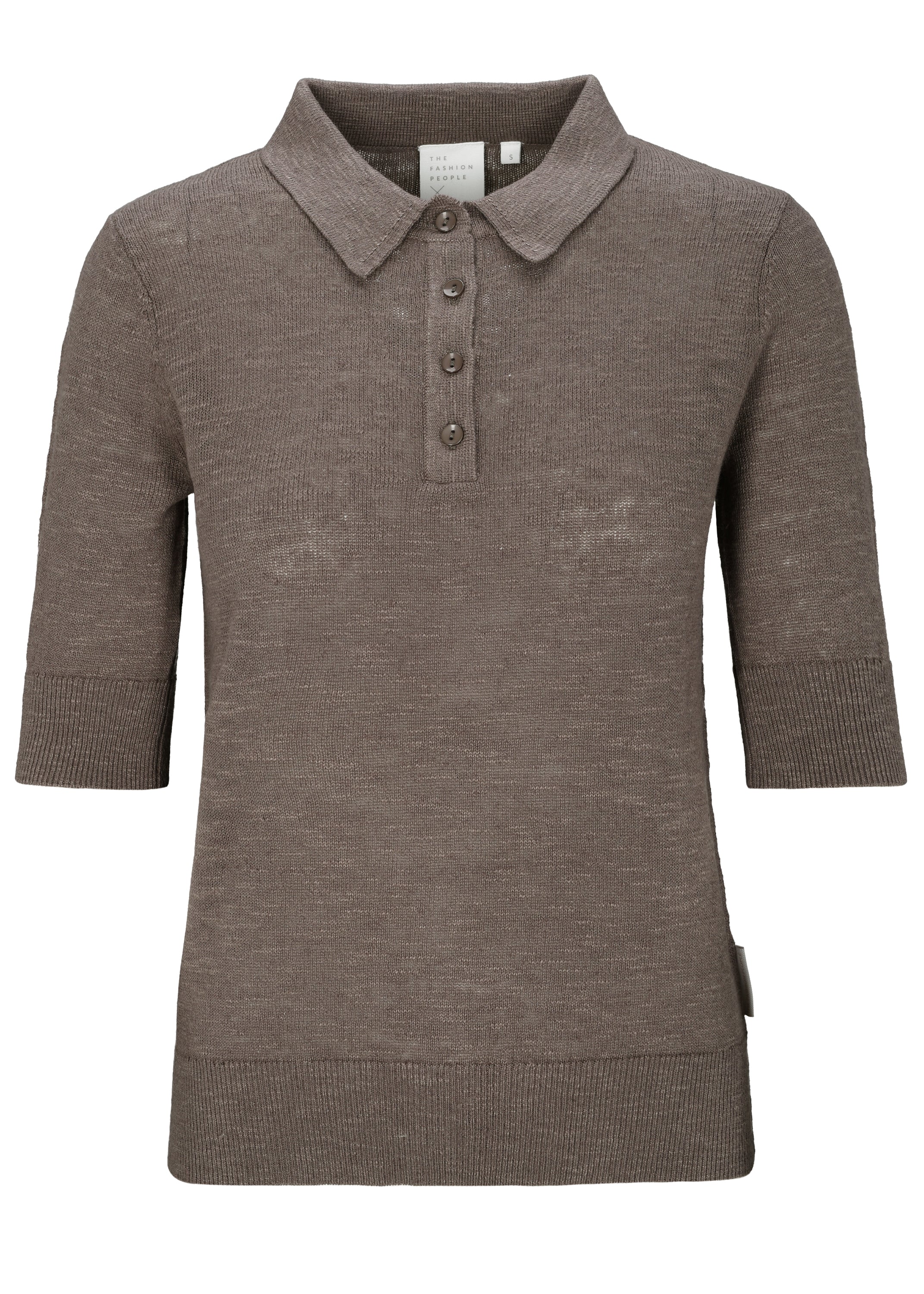 The Fashion People Linen Polo Shirt knitted