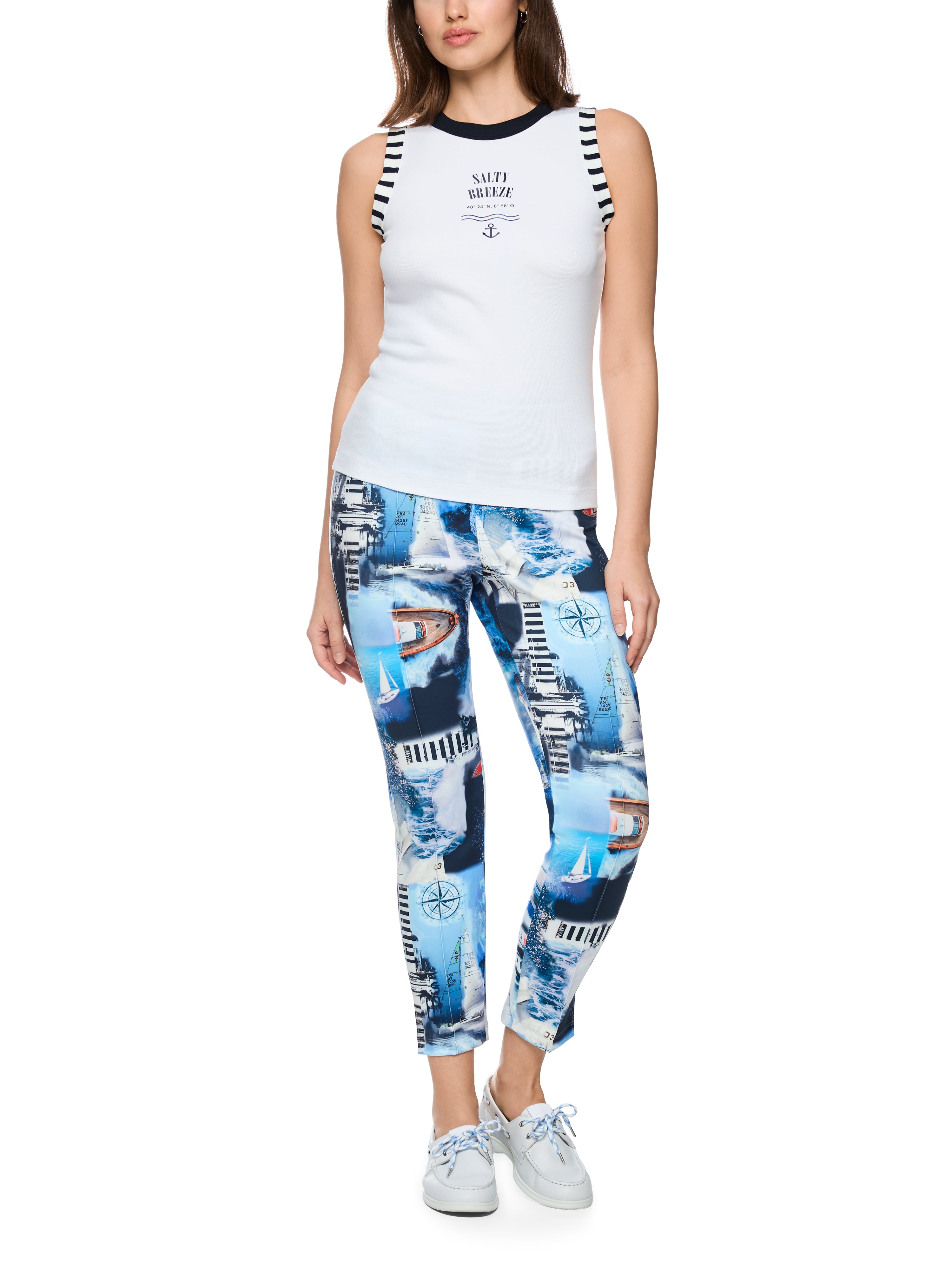 Marc Cain Top mit maritimem Print