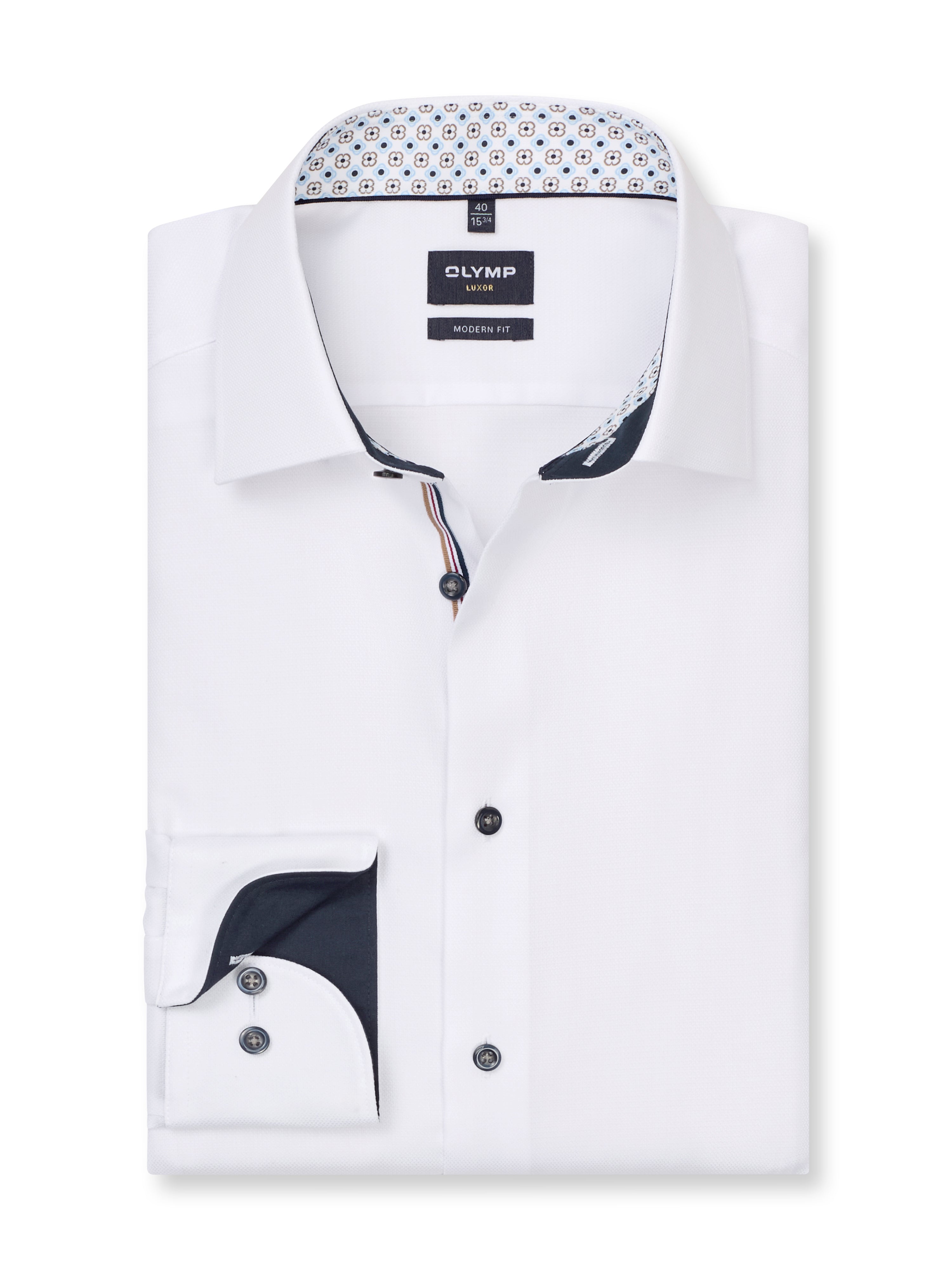 Olymp Businesshemd Luxor in Modern Fit weiss