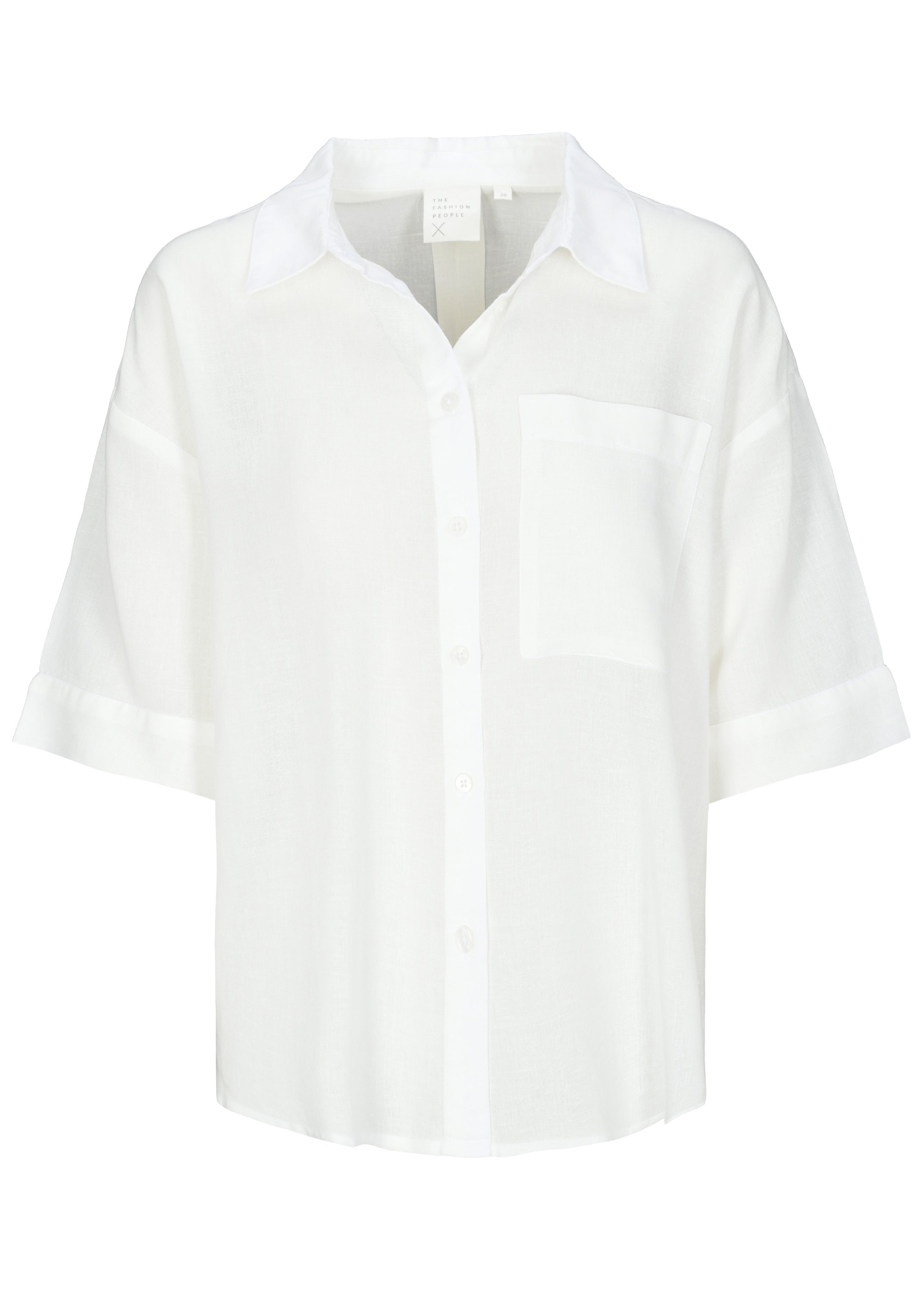 The Fashion People Linen Blouse Solid