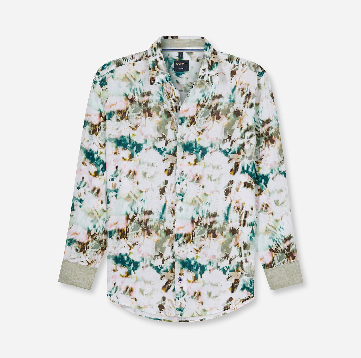 OLYMP Freizeithemd Casual in regular Fit Oliv