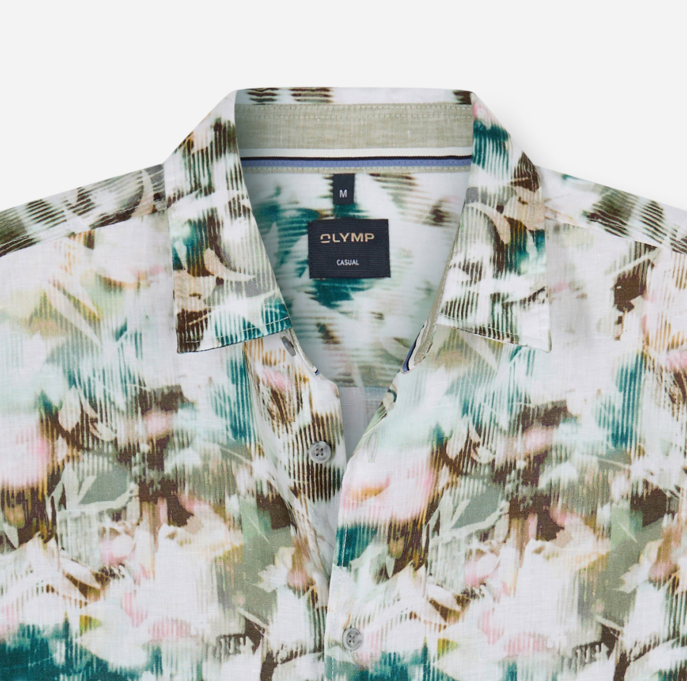 OLYMP Freizeithemd Casual in regular Fit Oliv