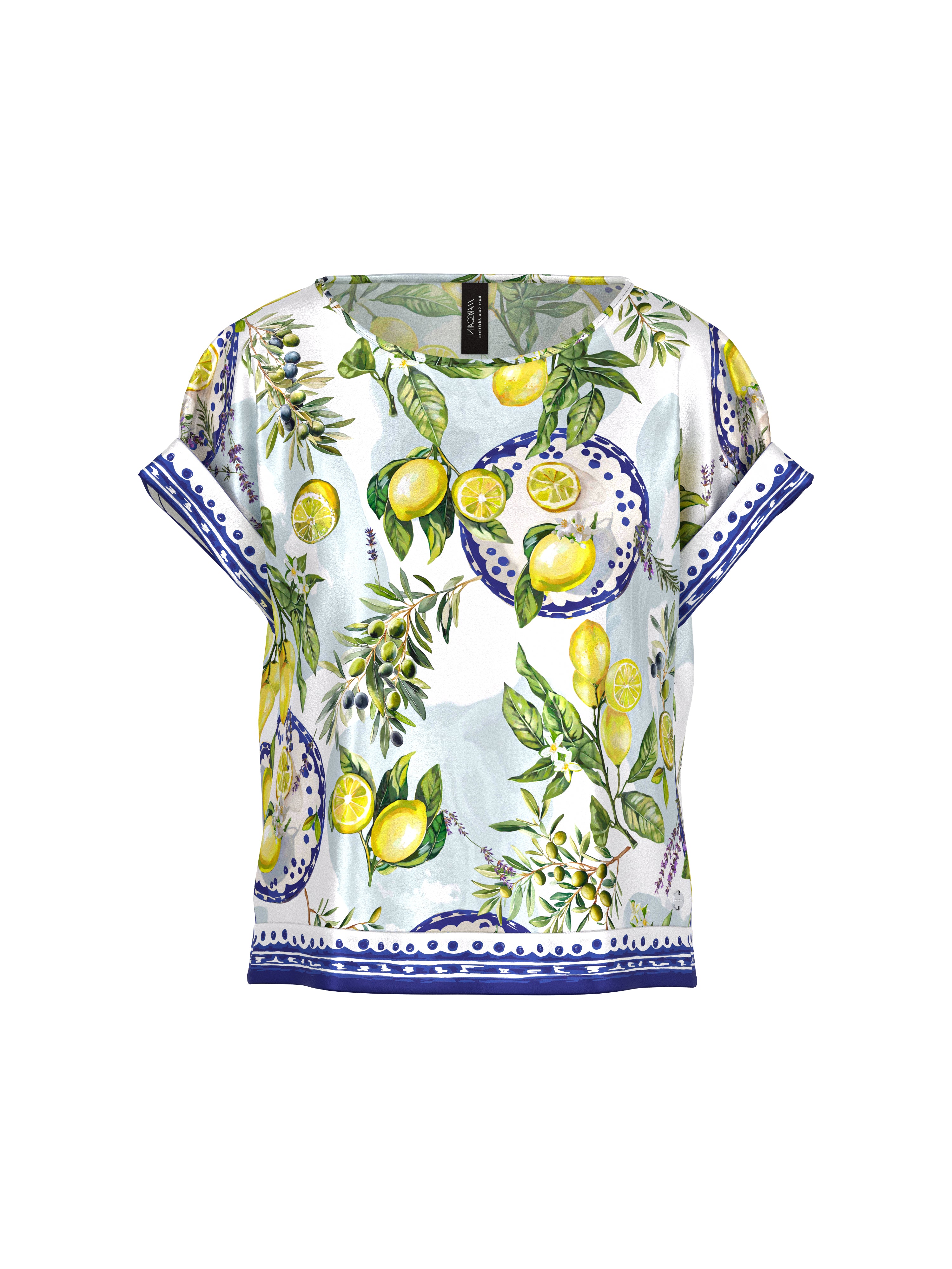 Marc Cain Viskosebluse mit mediterranem Print