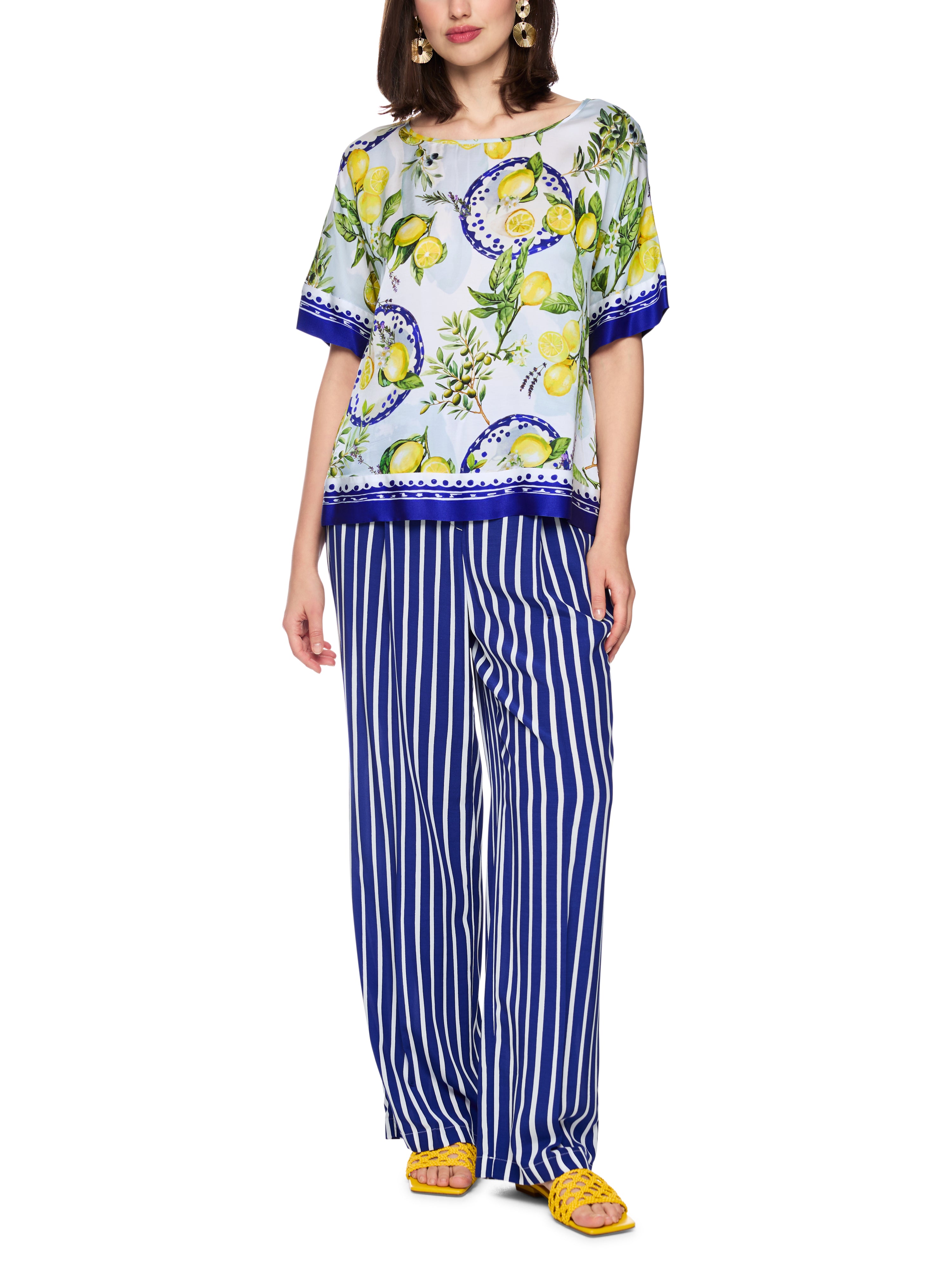 Marc Cain Viskosebluse mit mediterranem Print