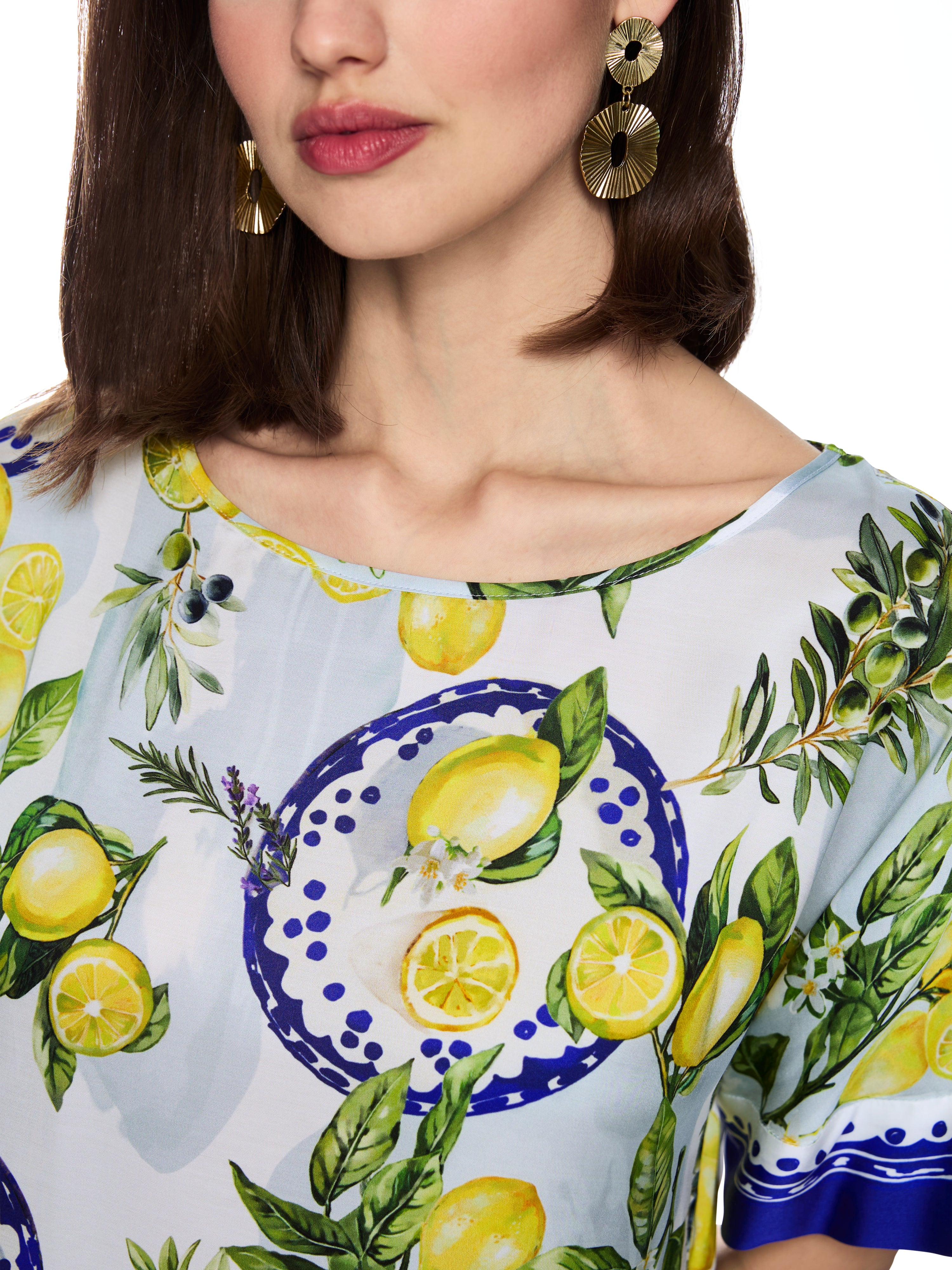 Marc Cain Viskosebluse mit mediterranem Print