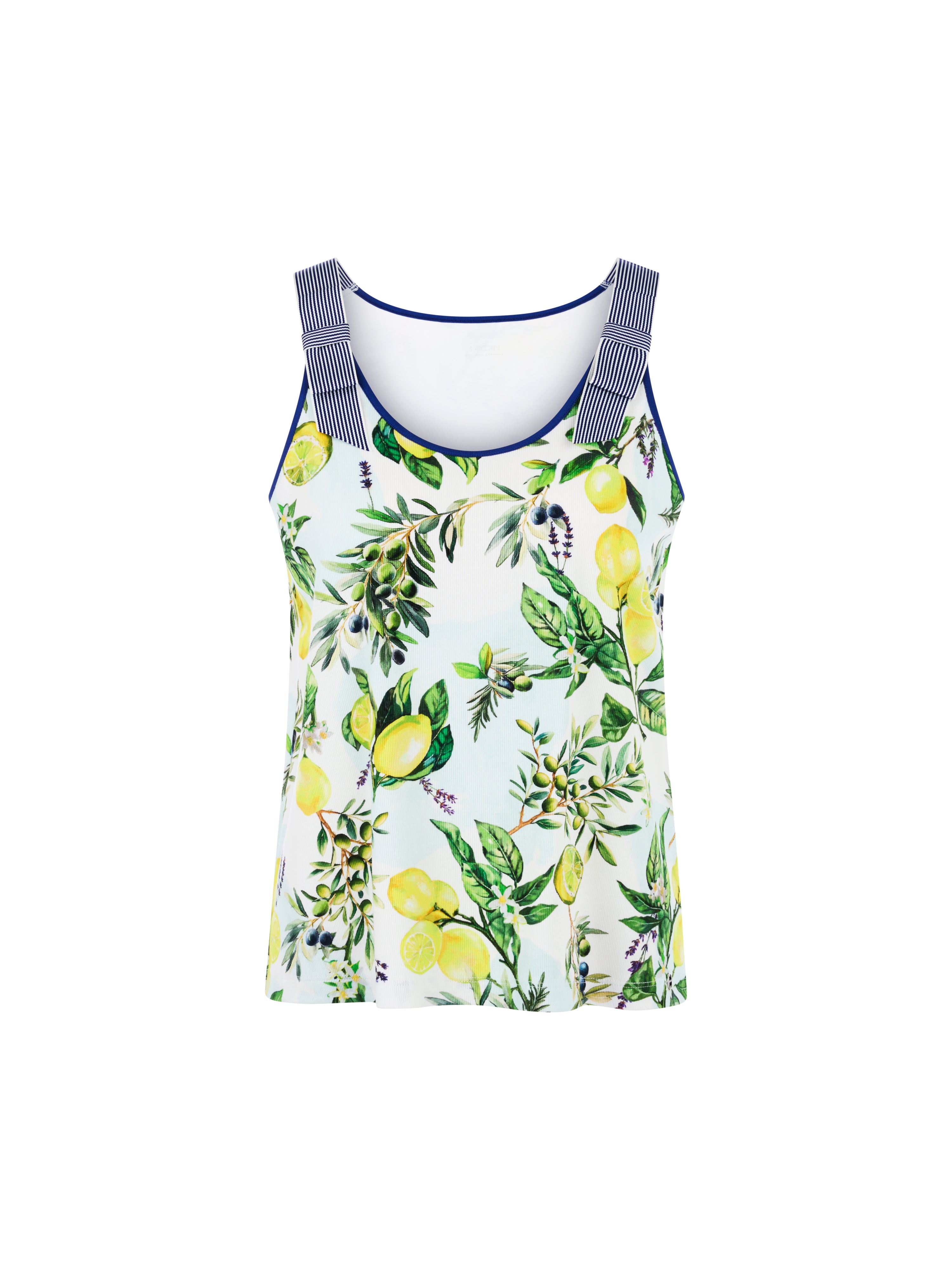 Marc Cain Baumwollstretch-Top mit Zitronen-Print