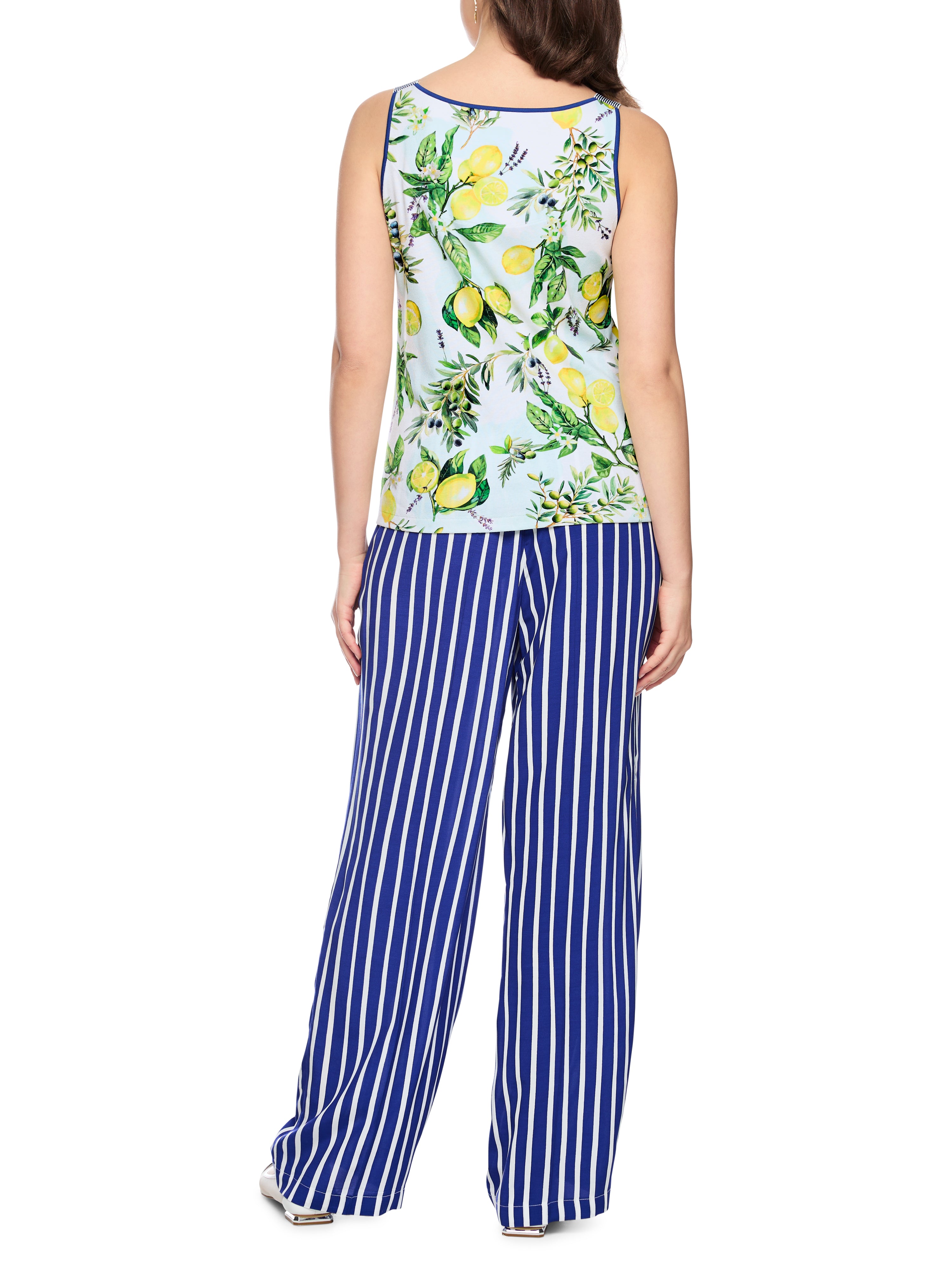 Marc Cain Baumwollstretch-Top mit Zitronen-Print