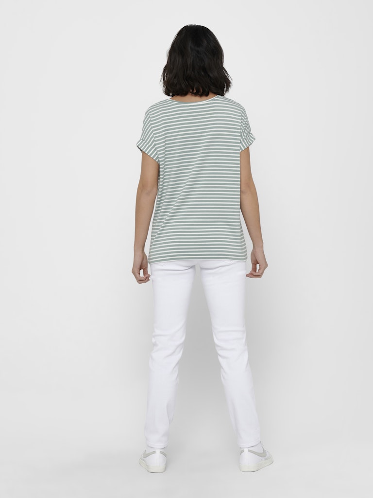 Only T-Shirt Rundhals gestreift