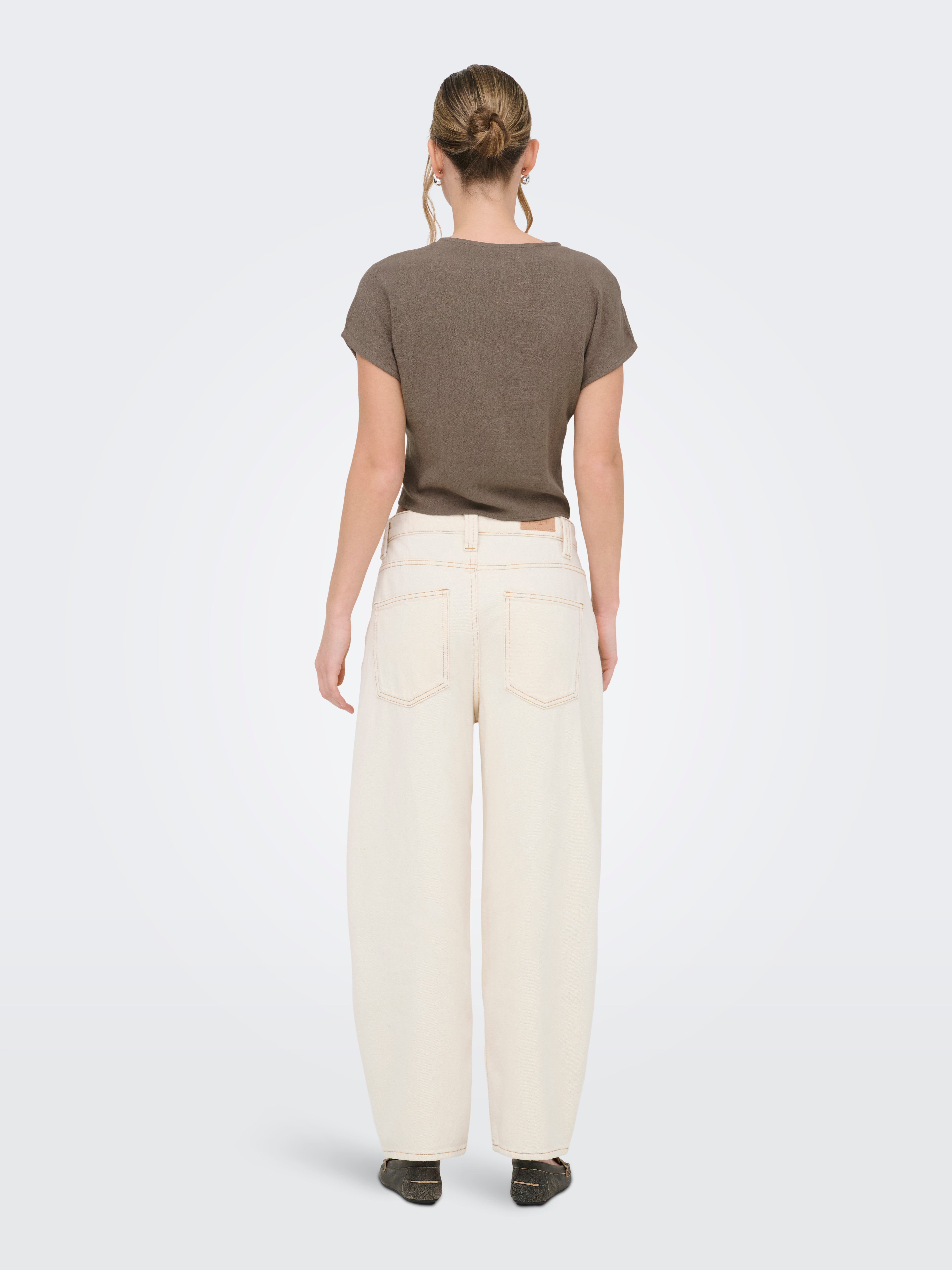 Only SIESTA SS KNOT LIN BL SHIRT PNT