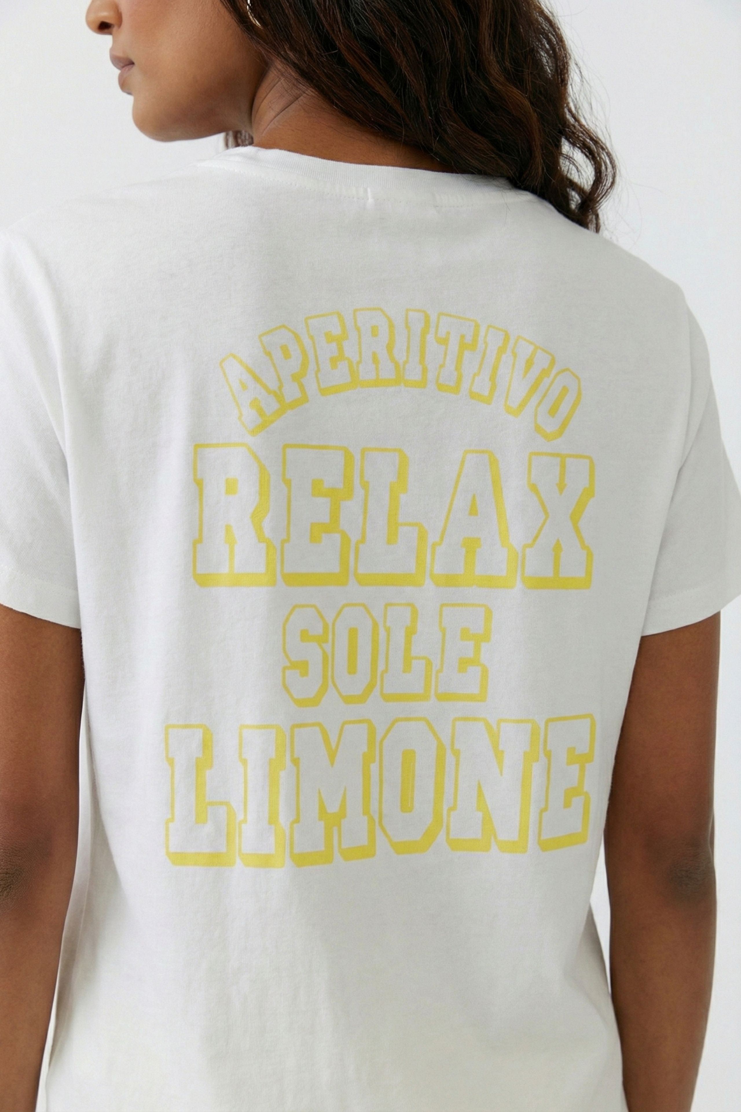 OUI T-Shirt mit Zitronendruck