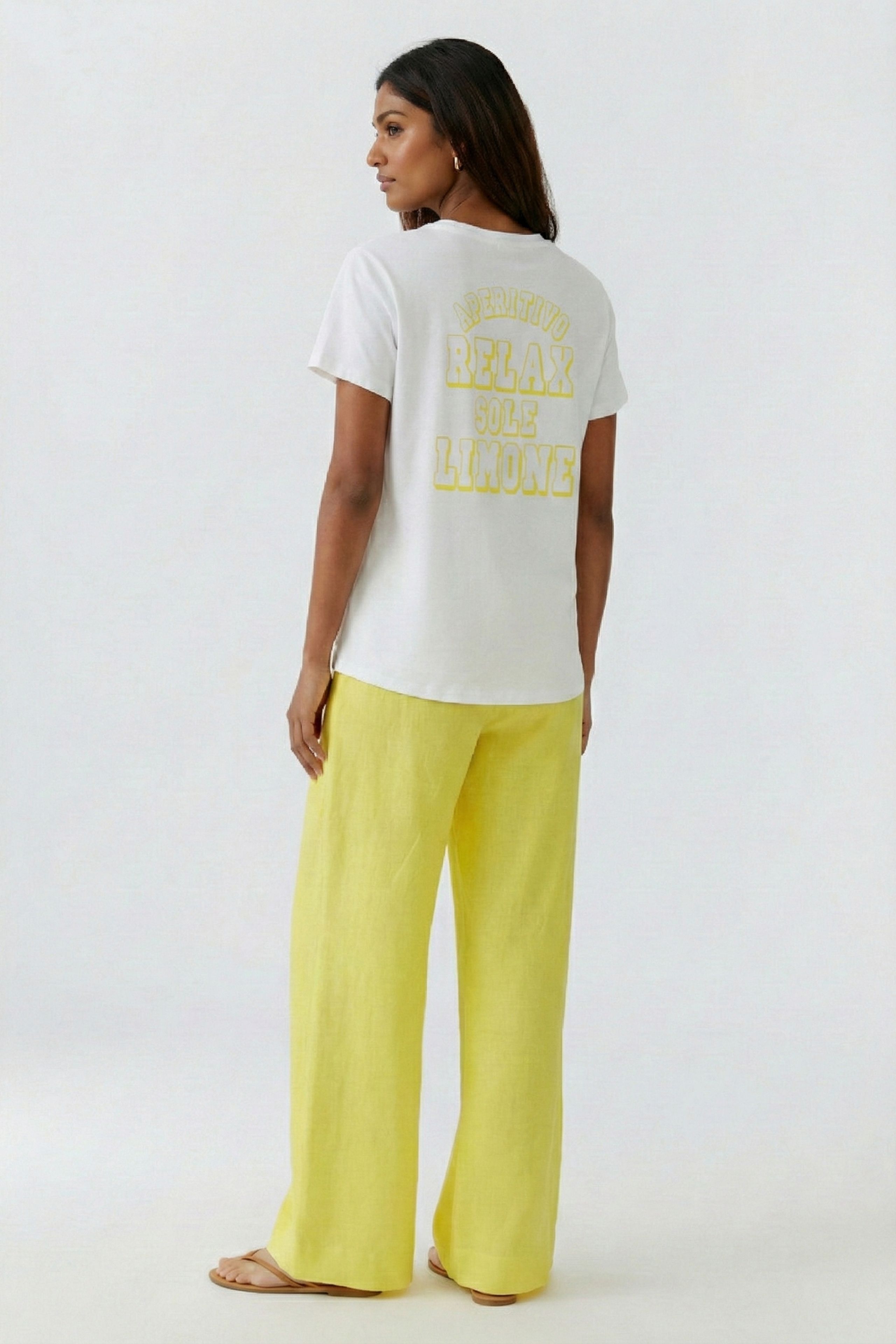 OUI T-Shirt mit Zitronendruck