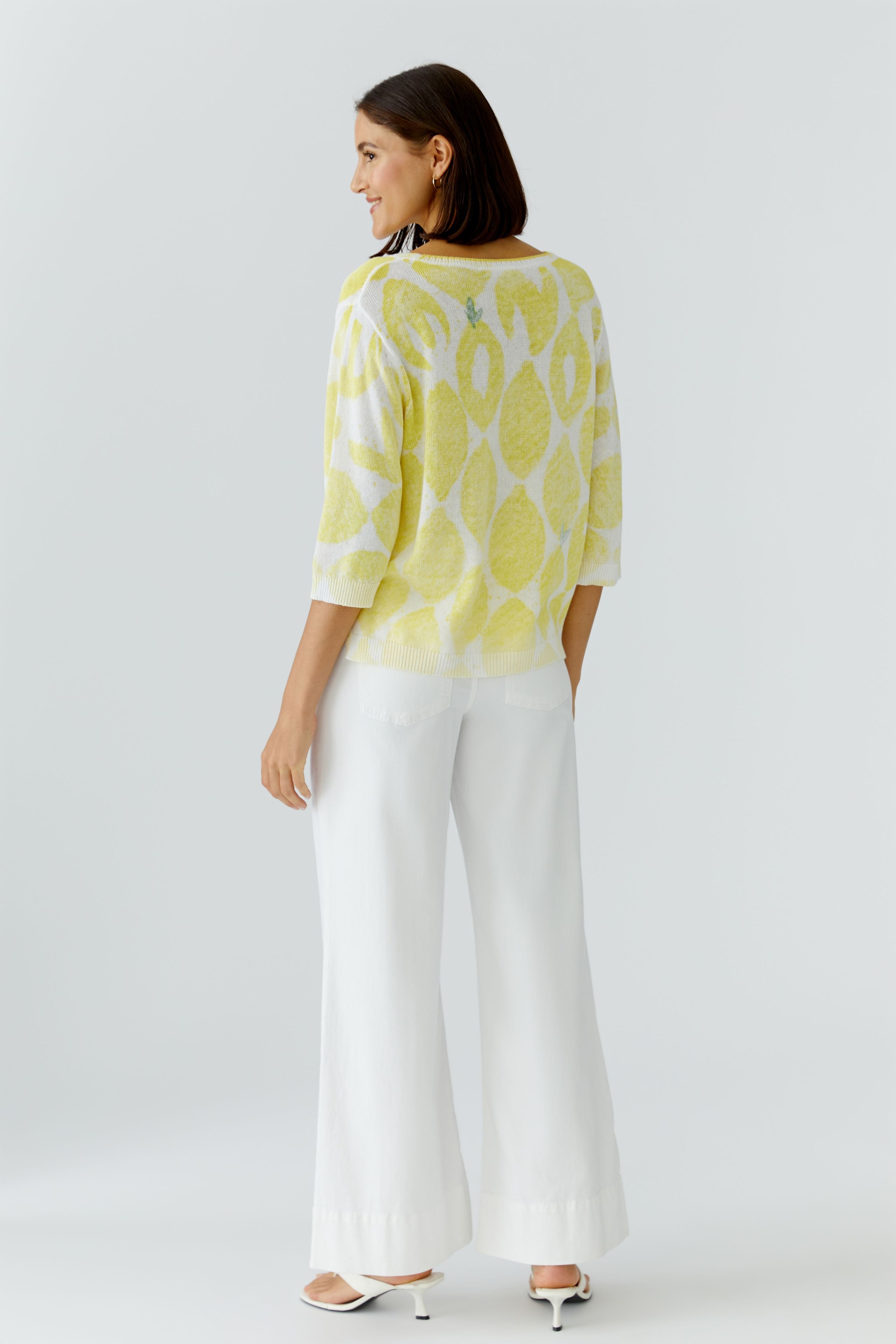 OUI Pullover mit Innenprint