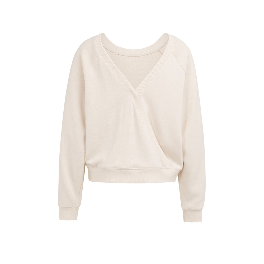 Yaya Sweatshirt with wrap detail