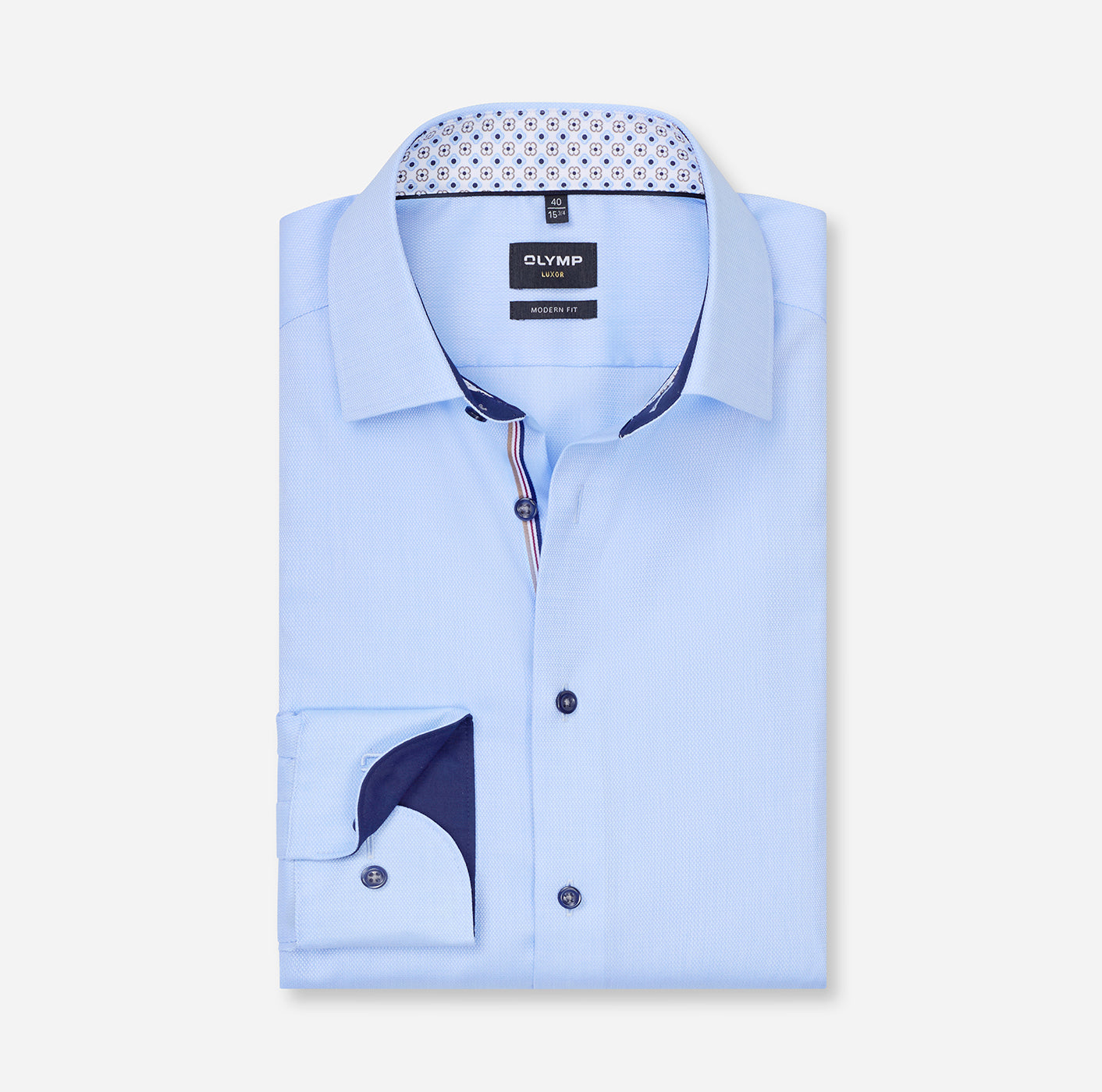 OLYMP Businesshemd Luxor 24/Seven in Modern Fit Blau