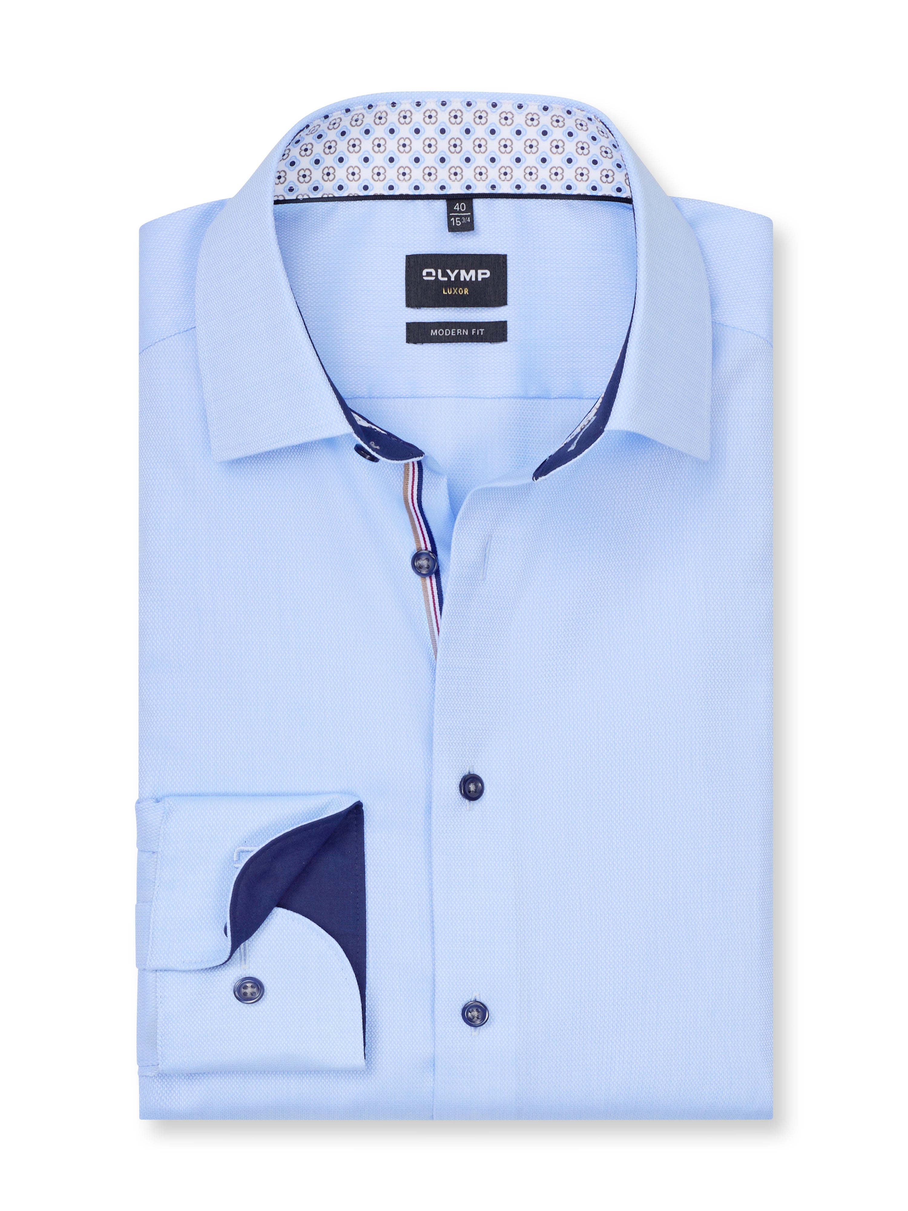 OLYMP Businesshemd Luxor 24/Seven in Modern Fit Blau