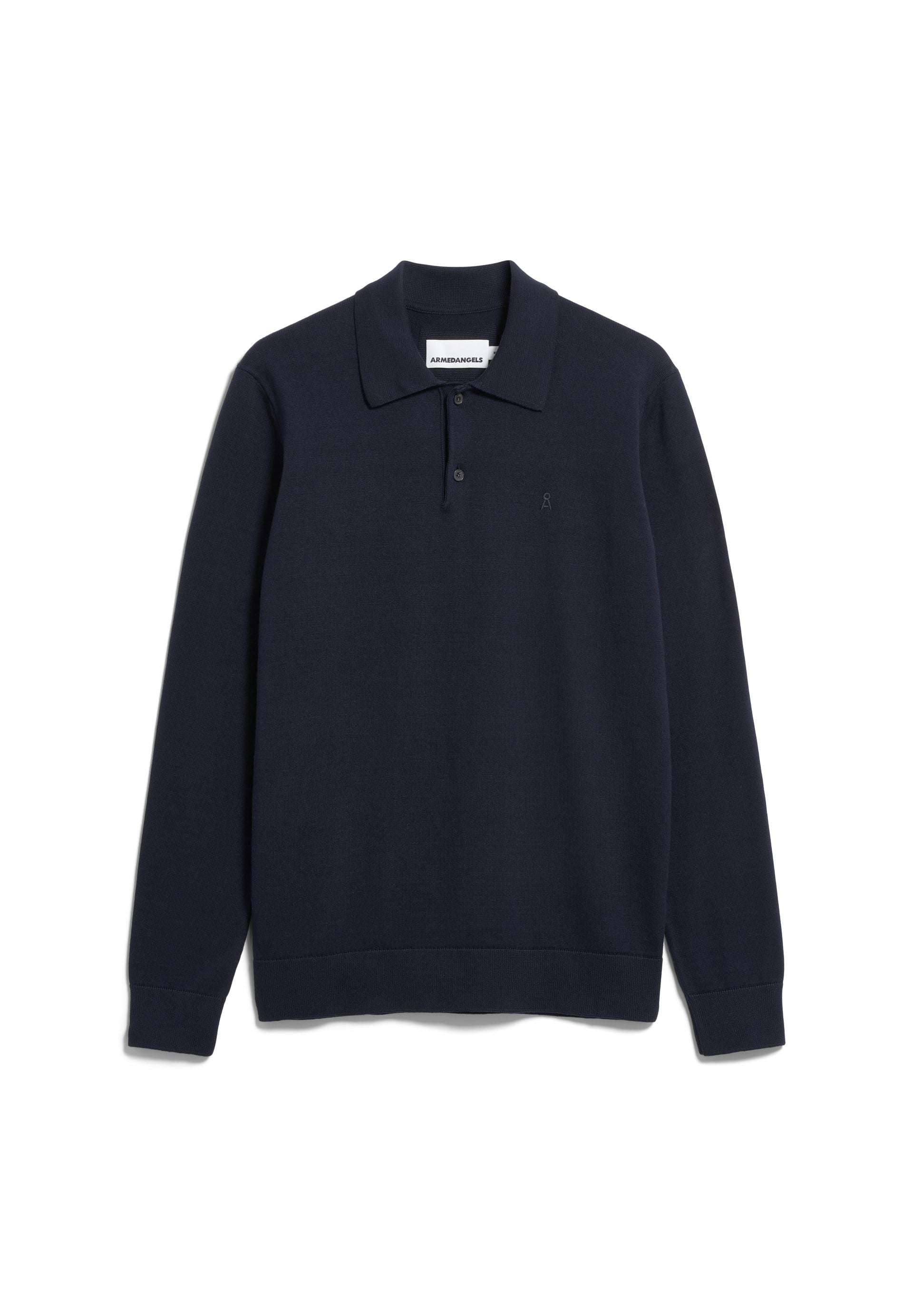 armedangels Langarm-Strickpoloshirt aus Bio-Baumwolle