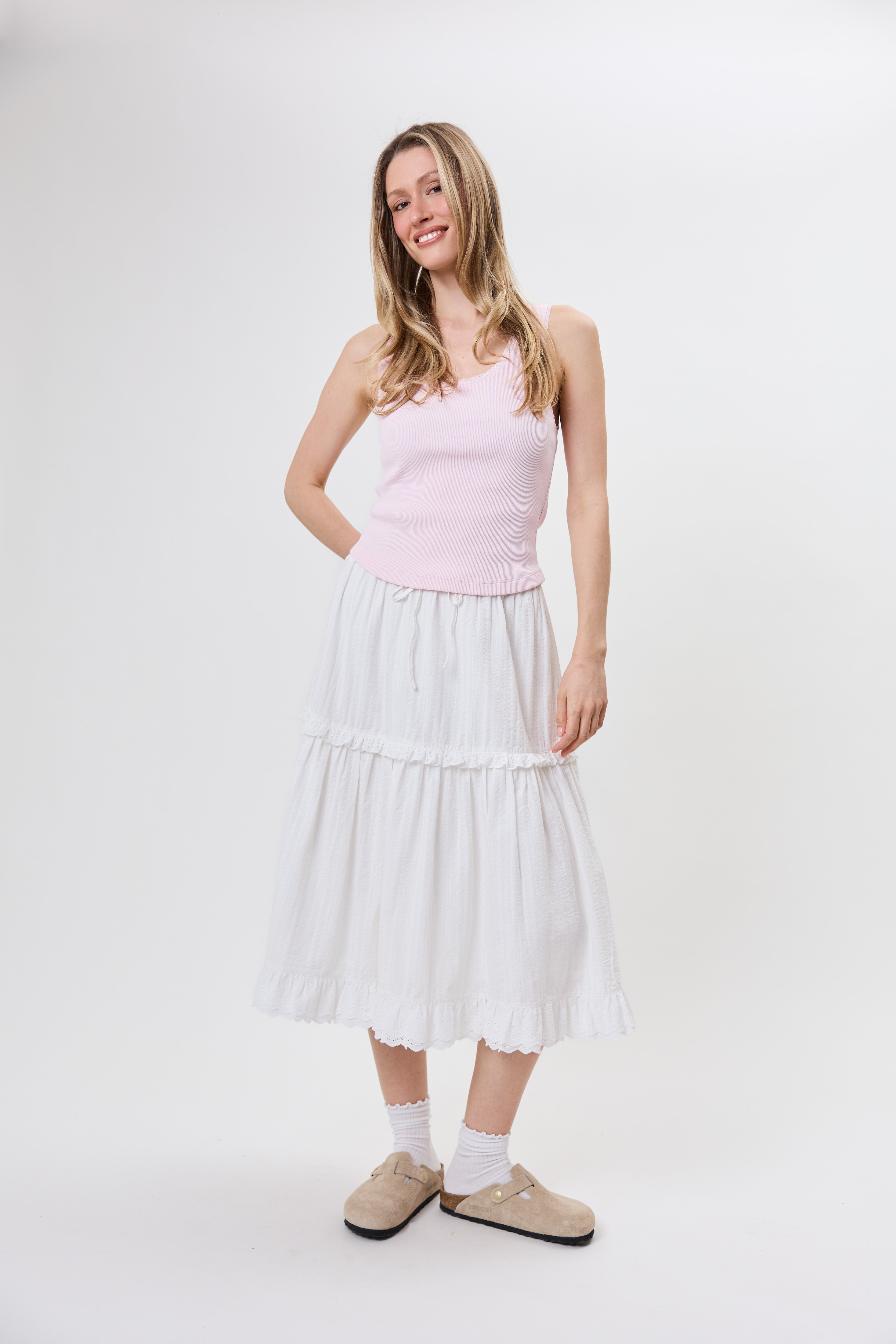 Oh April Christel Midi Skirt
