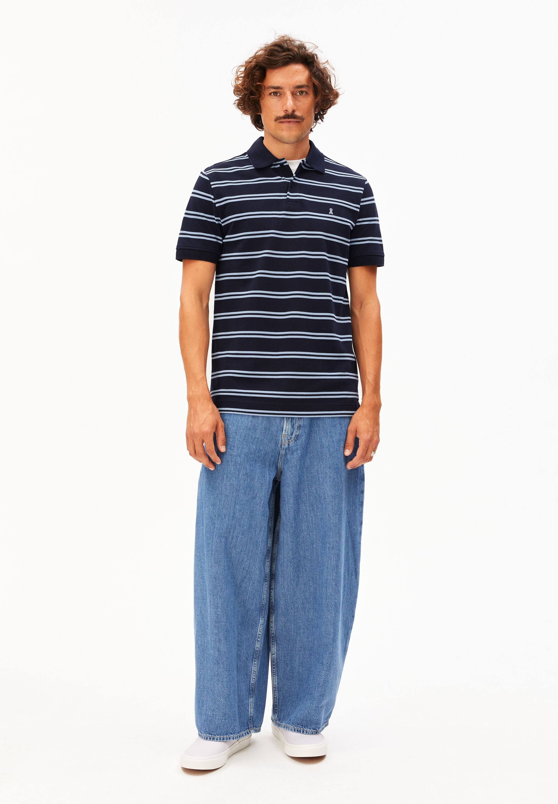 armedangels gestreiftes Poloshirt