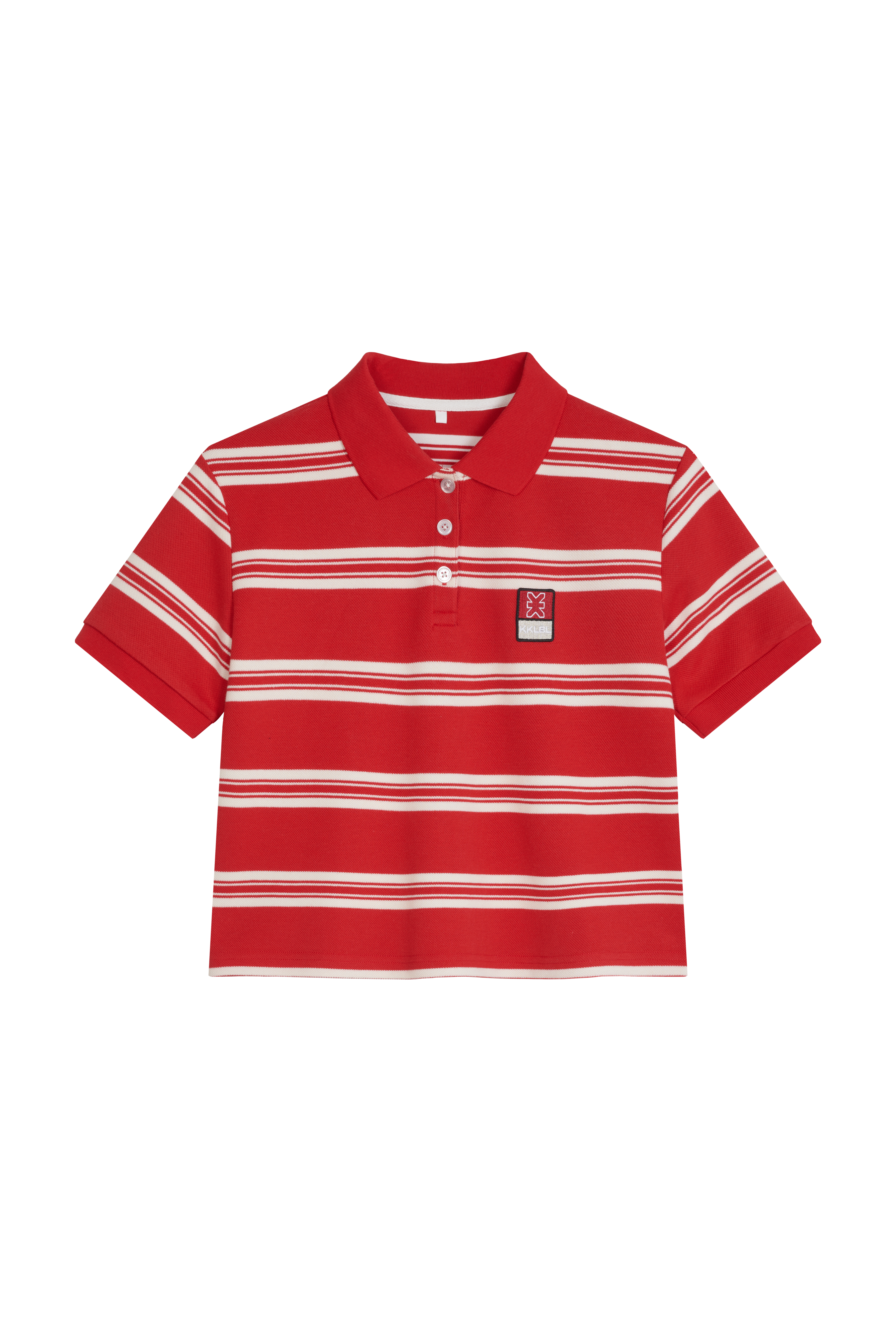 Karo Kauer Cropped Knit Poloshirt
