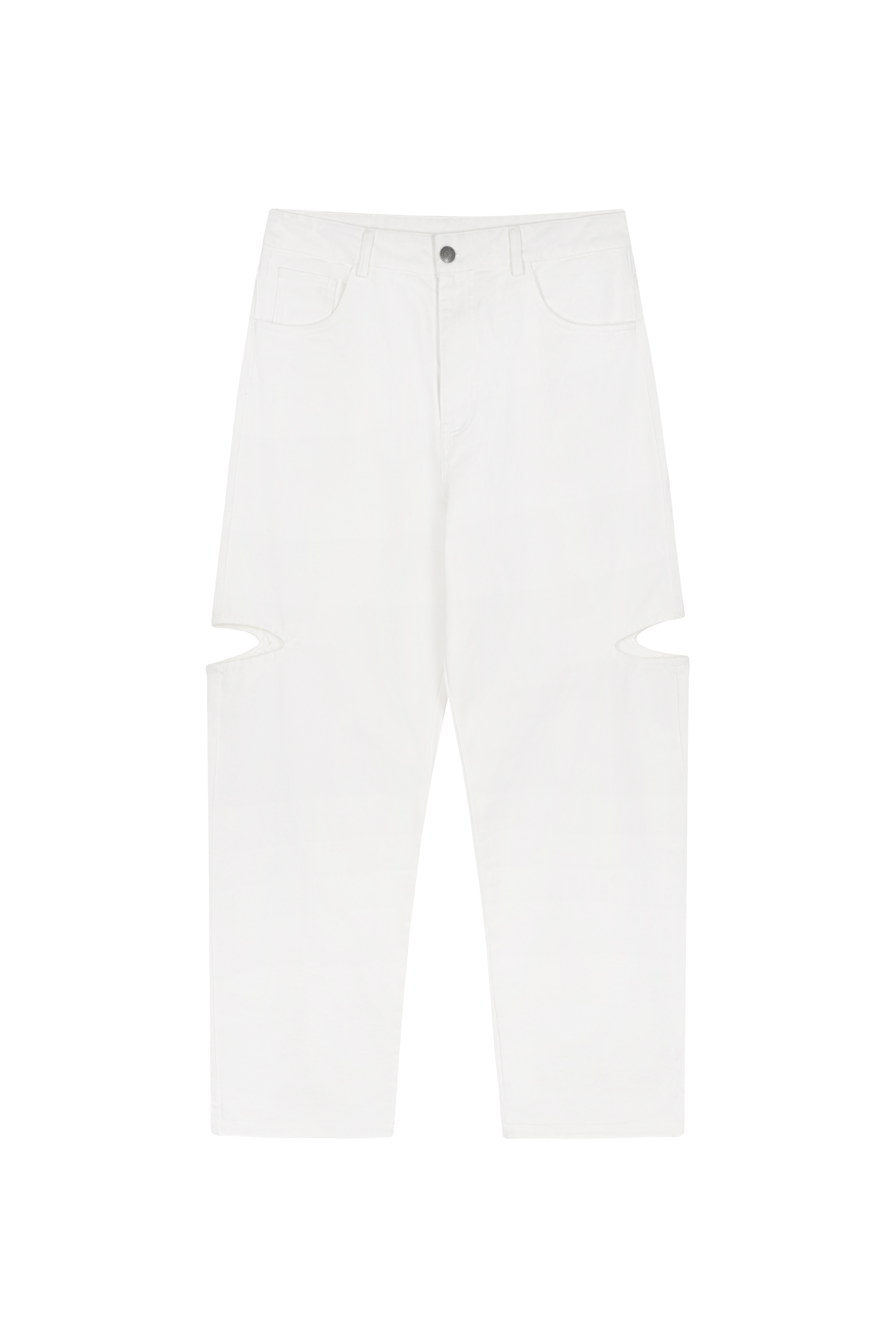 Karo Kauer Denim Pants Creme Cut Out