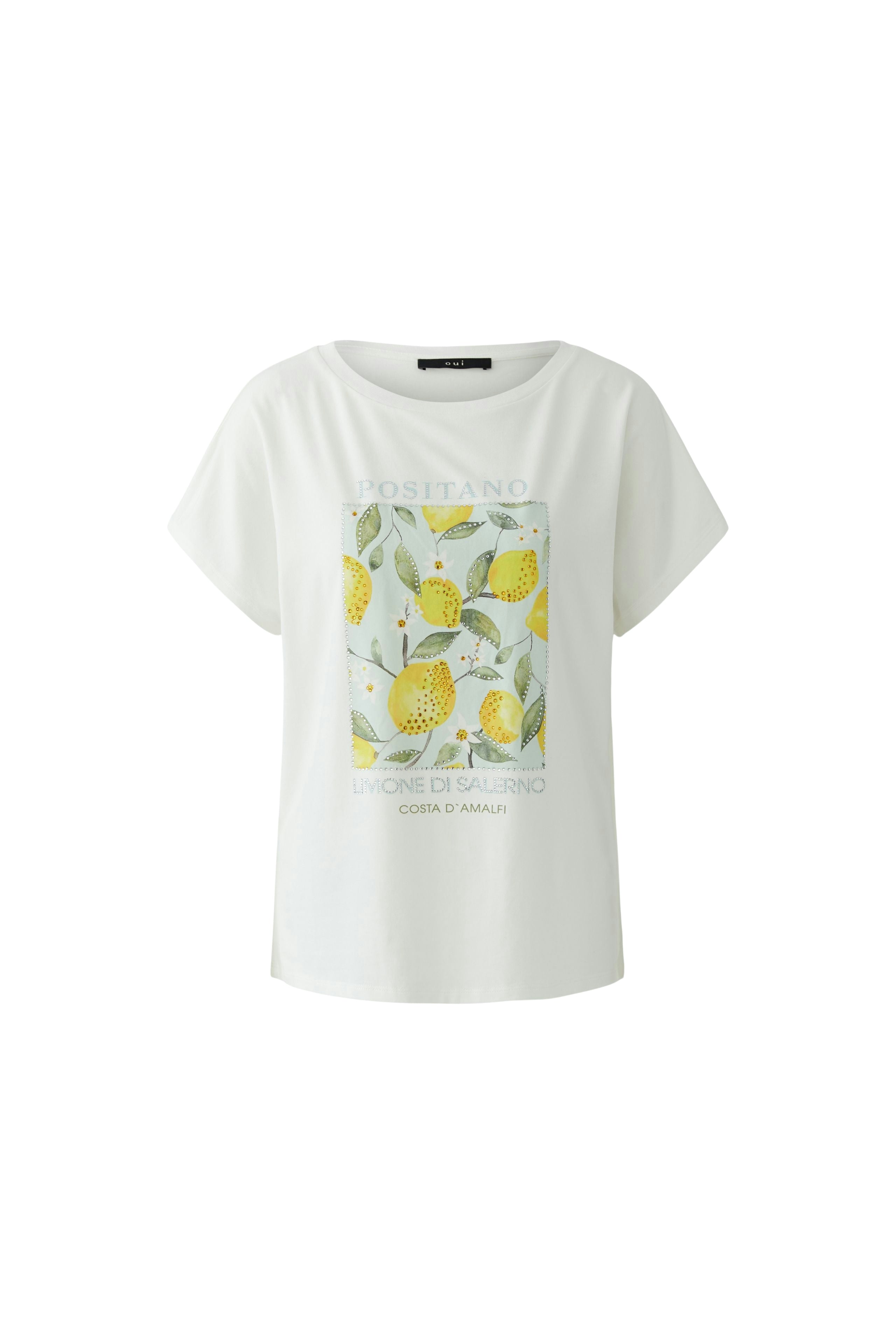 OUI T-Shirt mit aufwendiger Dekoration
