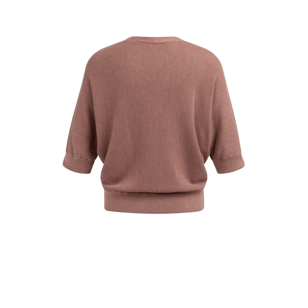 Yaya Cardigan mit kurzen Fledermausärmeln und Knopfverschluss