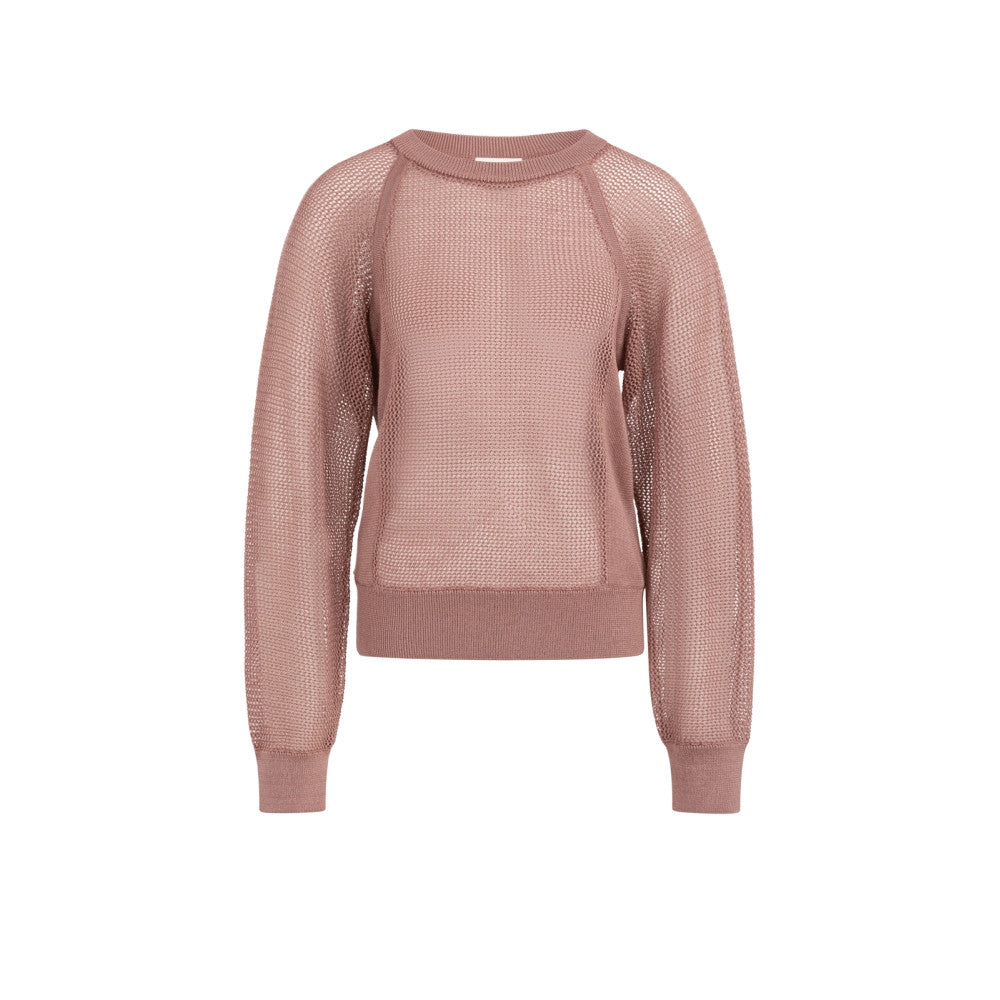 Yaya Strickpullover in Netzoptik mit Raglanärmeln